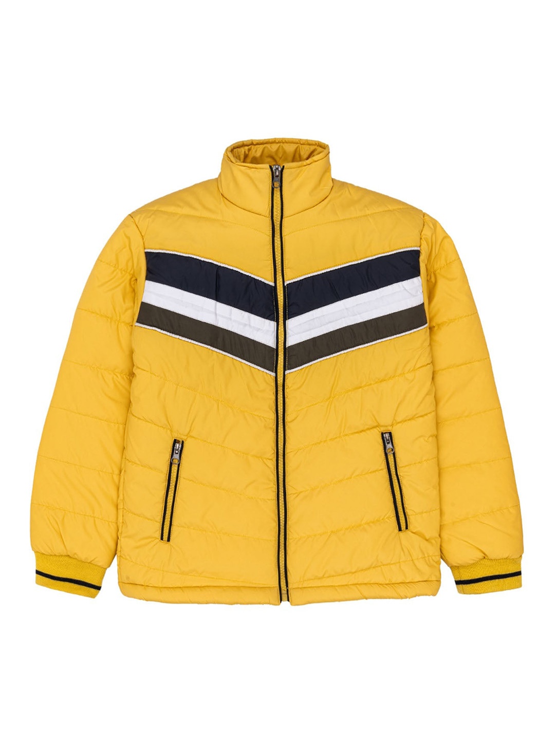 

Status Quo Boys Mick Collar Puffer Jacket, Mustard