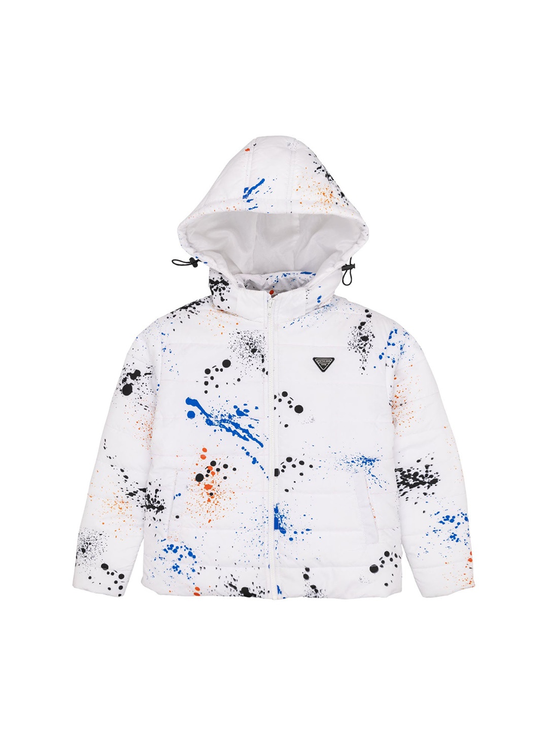 

Status Quo Boys Printed Hooded puffer Jacket, White