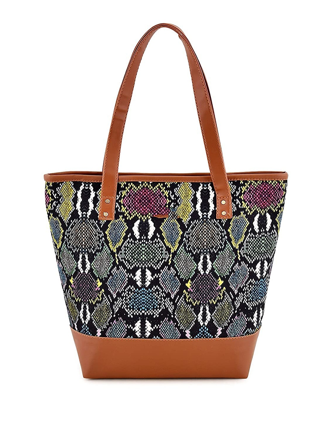 

Anouk Black & Tan Animal Printed Shopper Tote Bag