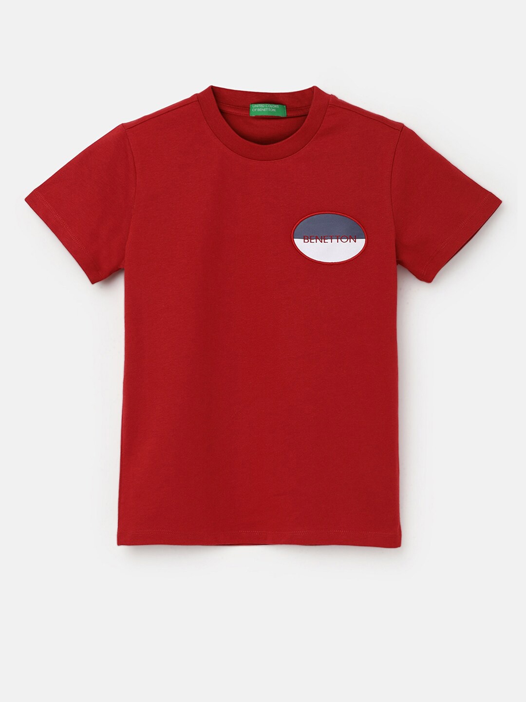 

United Colors of Benetton Boys Pure Cotton T-shirt, Red