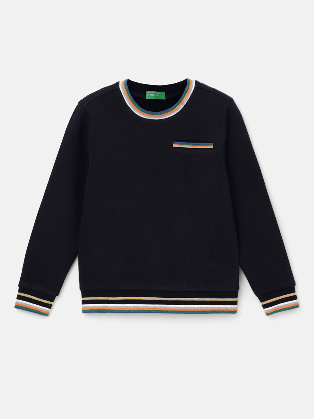 

United Colors of Benetton Boys Pullover Sweatshirt, Black