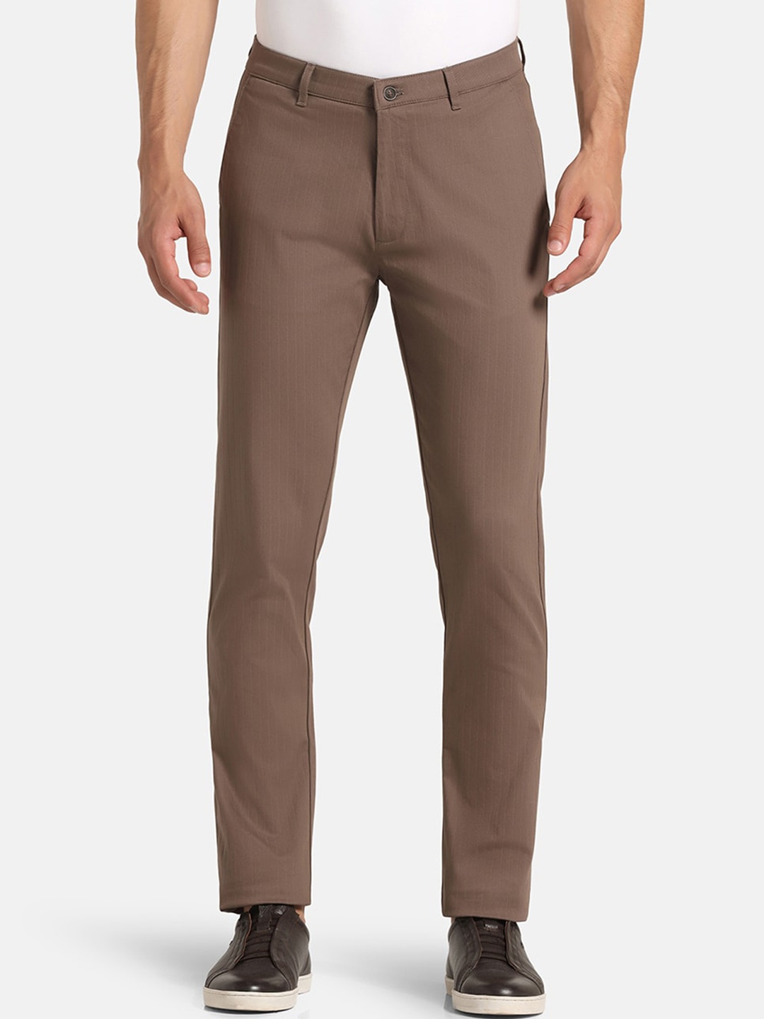 

Blackberrys Men Slim Fit Easy Wash Trousers, Grey