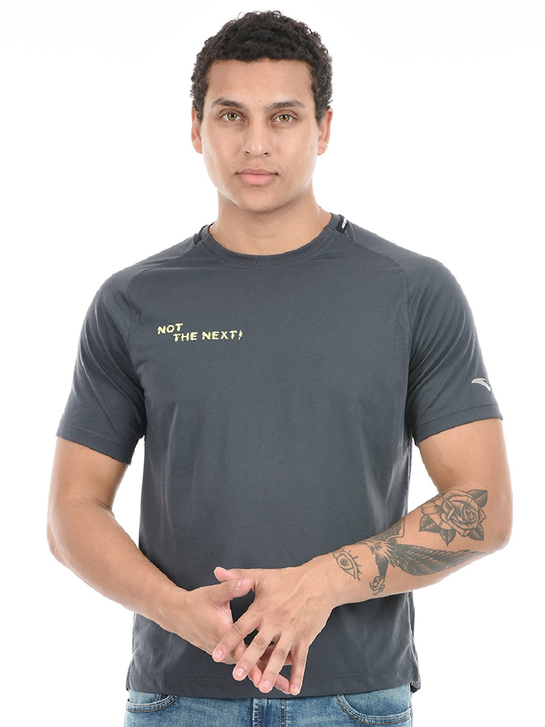 

Anta Round Neck Short Sleeves Tshirt, Grey
