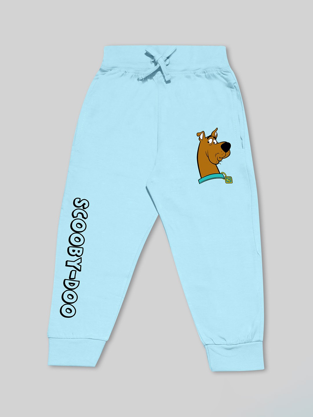 

Minute Mirth Boys Printed Cotton Joggers, Blue