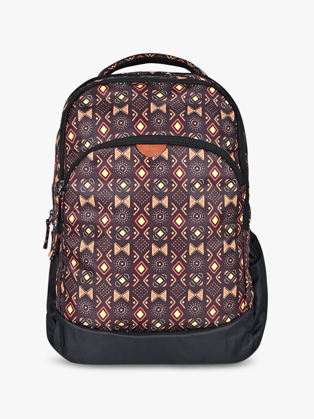 

TEAL BY CHUMBAK Women Geometric Printed Backpack, Black