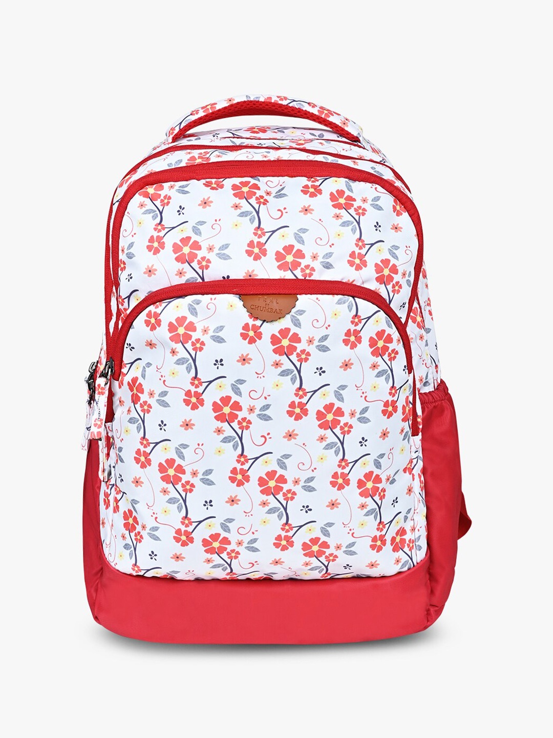 

TEAL BY CHUMBAK Unisex Printed 13 Inch Laptop Backpack, Red