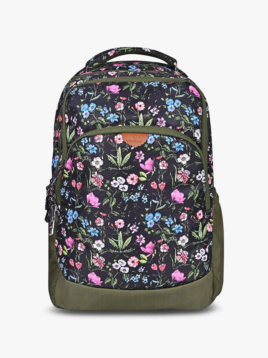 

TEAL BY CHUMBAK Unisex Printed 13 Inch Laptop Backpack, Green