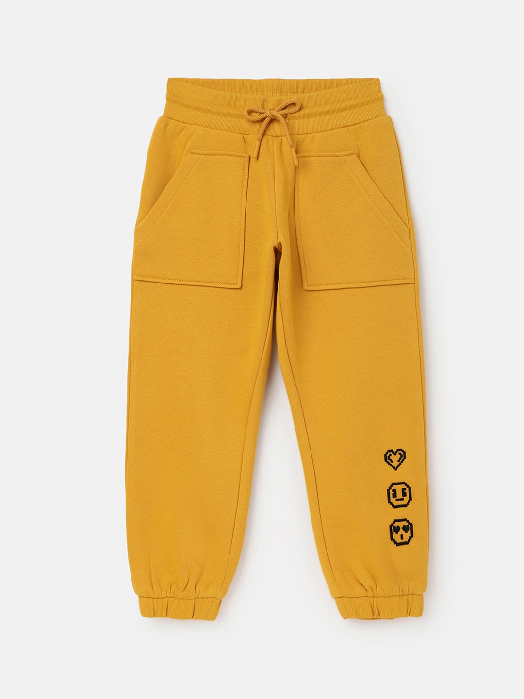 

United Colors of Benetton Girls Regular Fit Joggers Track Pants, Yellow