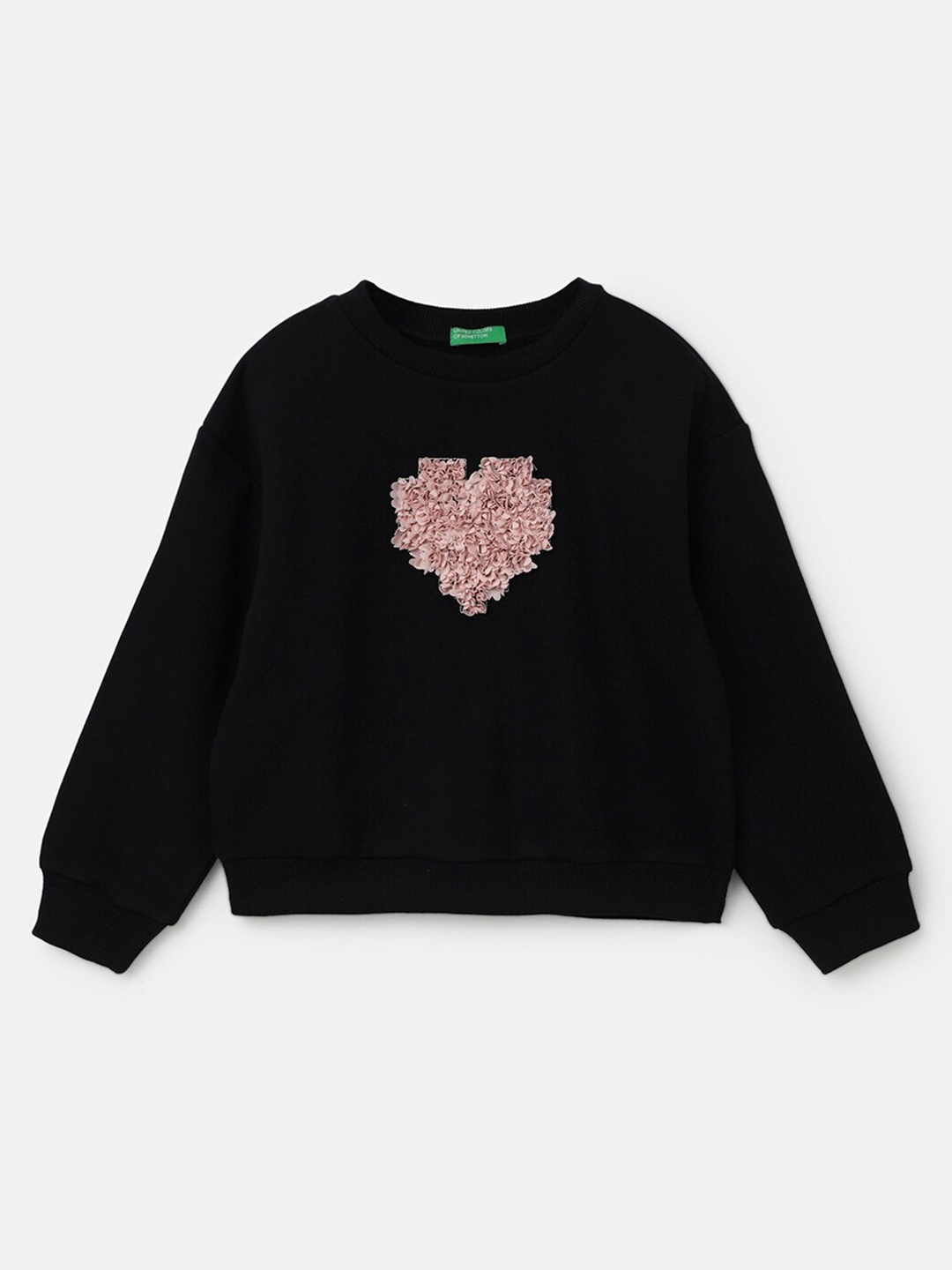 

United Colors of Benetton Girls Embellished Sweatshirt, Black
