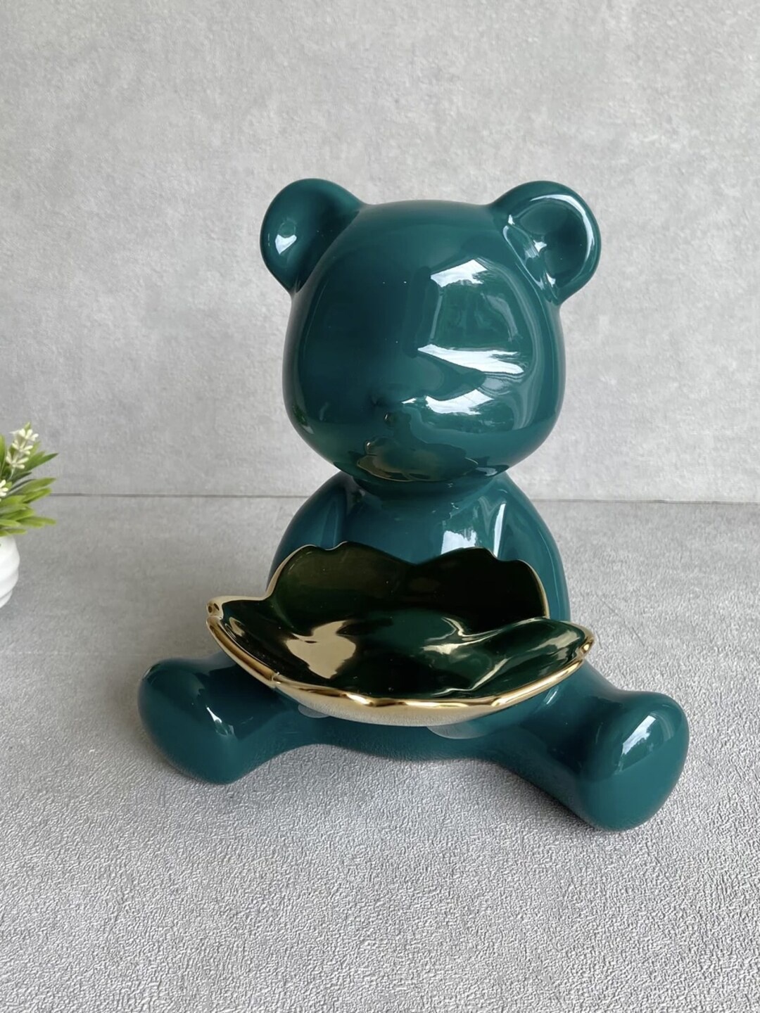 House of Objects Mr. Fluff Teddy Accessory Holder, Teal