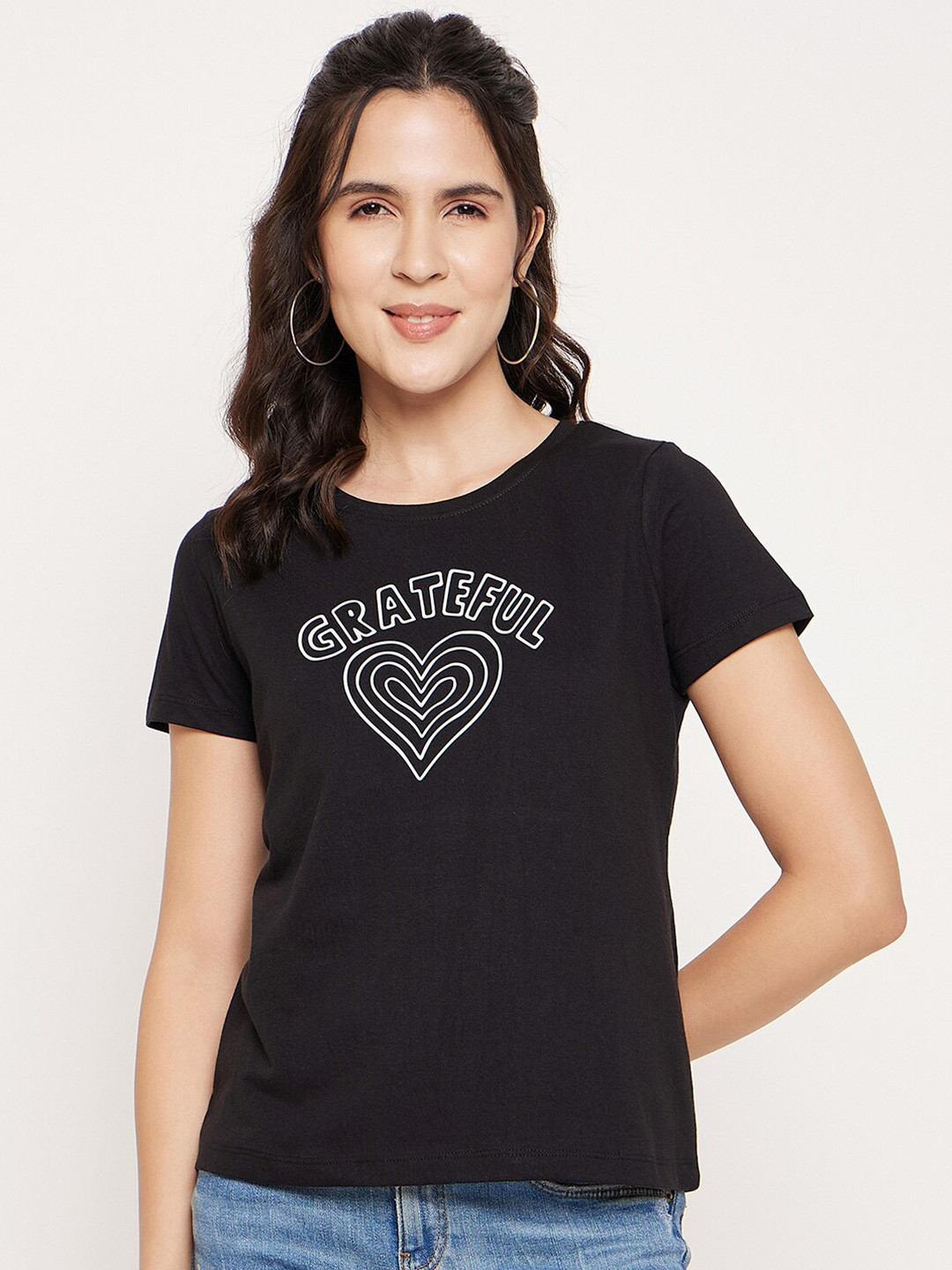 

Wear Your Mind Typography Printed Pure Cotton T-shirt, Black