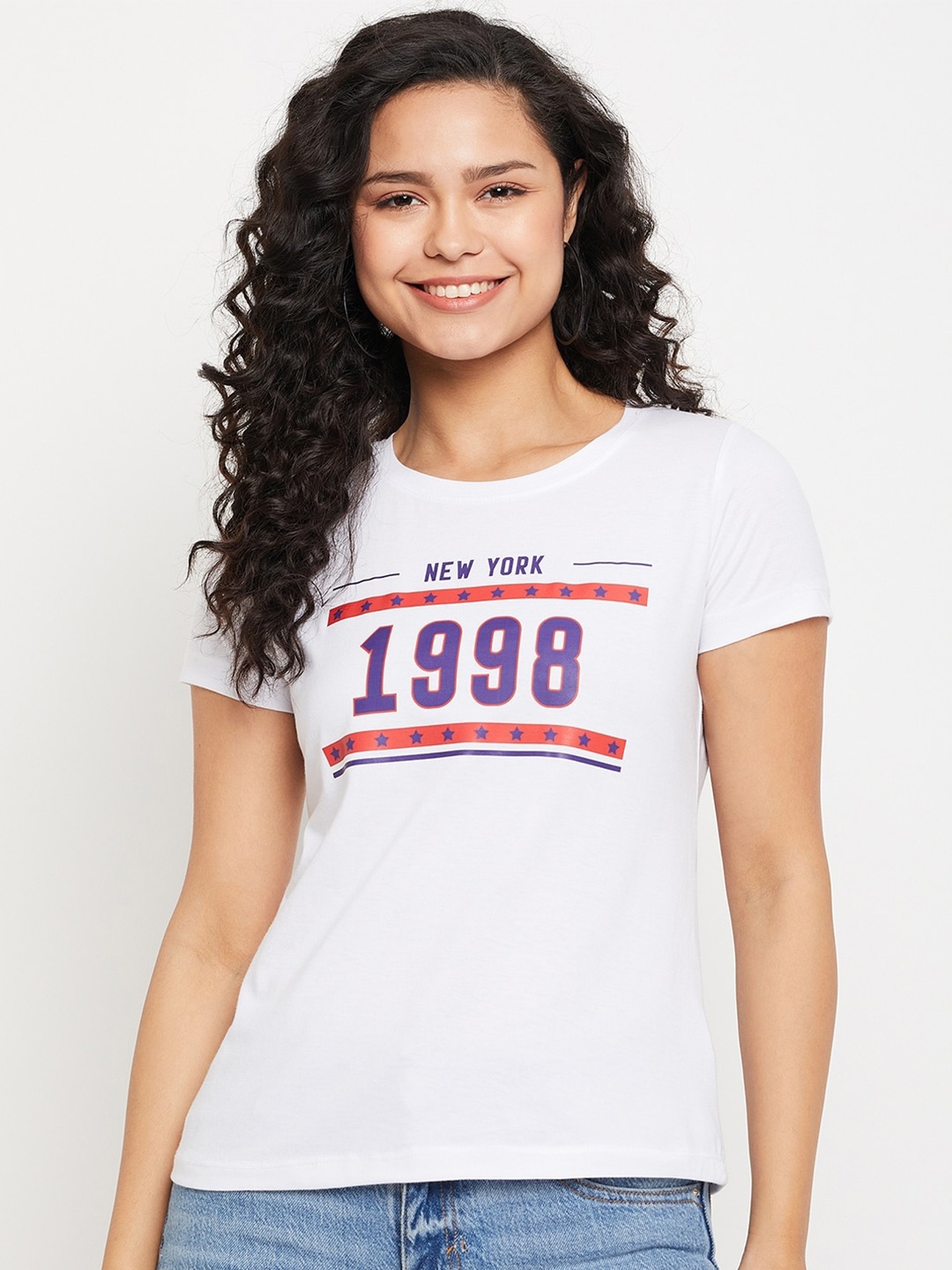 Wear Your Mind Typography Printed Pure Cotton T-shirt, White