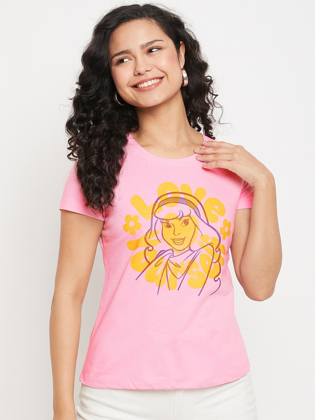 Wear Your Mind Scooby-Doo Printed Pure Cotton T-shirt, Pink