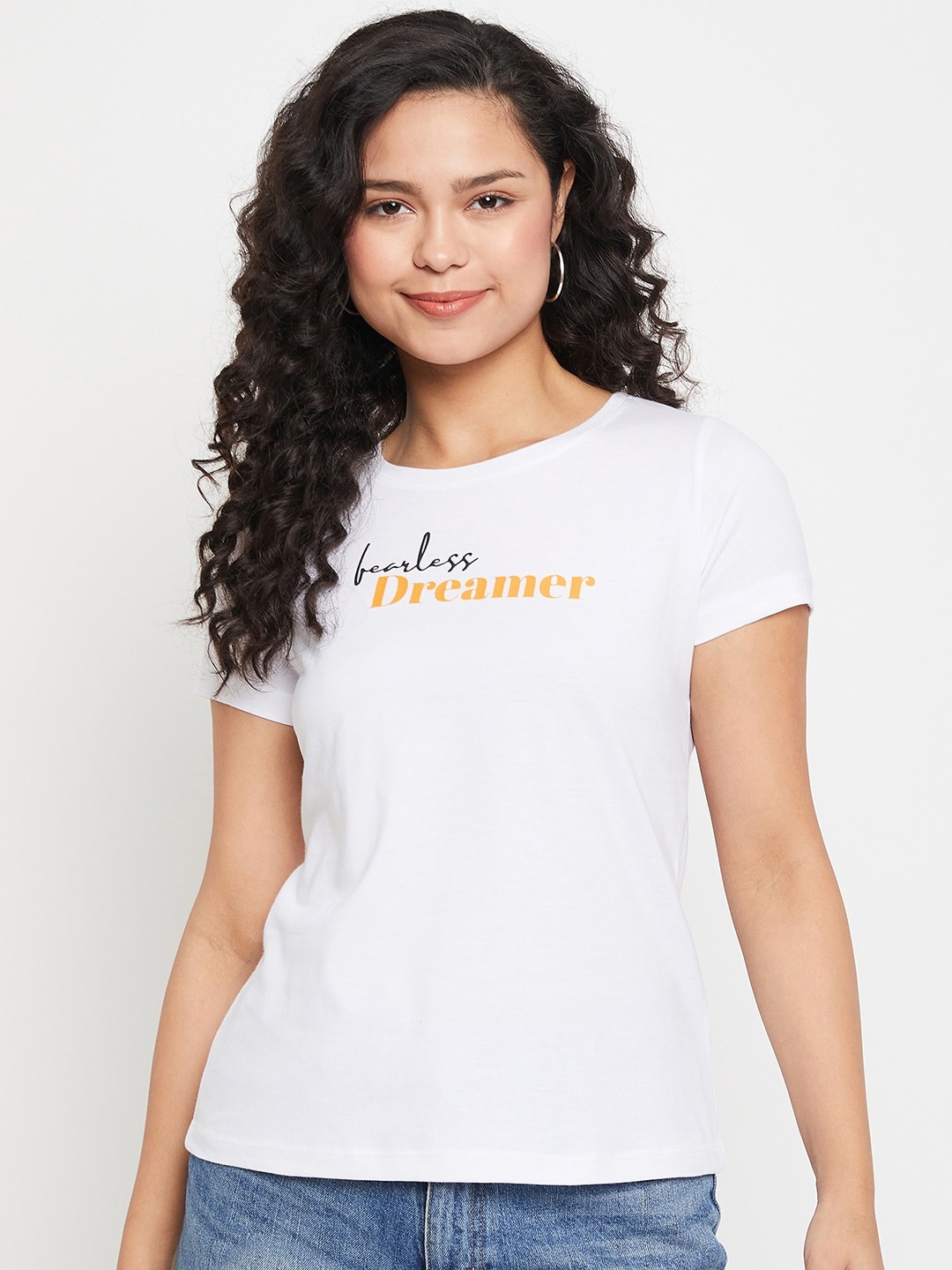 

Wear Your Mind Typography Printed Pure Cotton T-Shirt, White