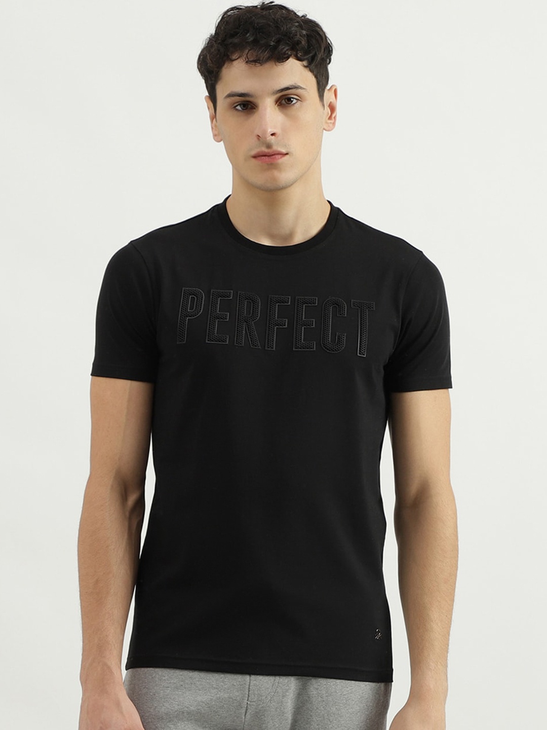 

United Colors of Benetton Typography Printed T-shirt, Black