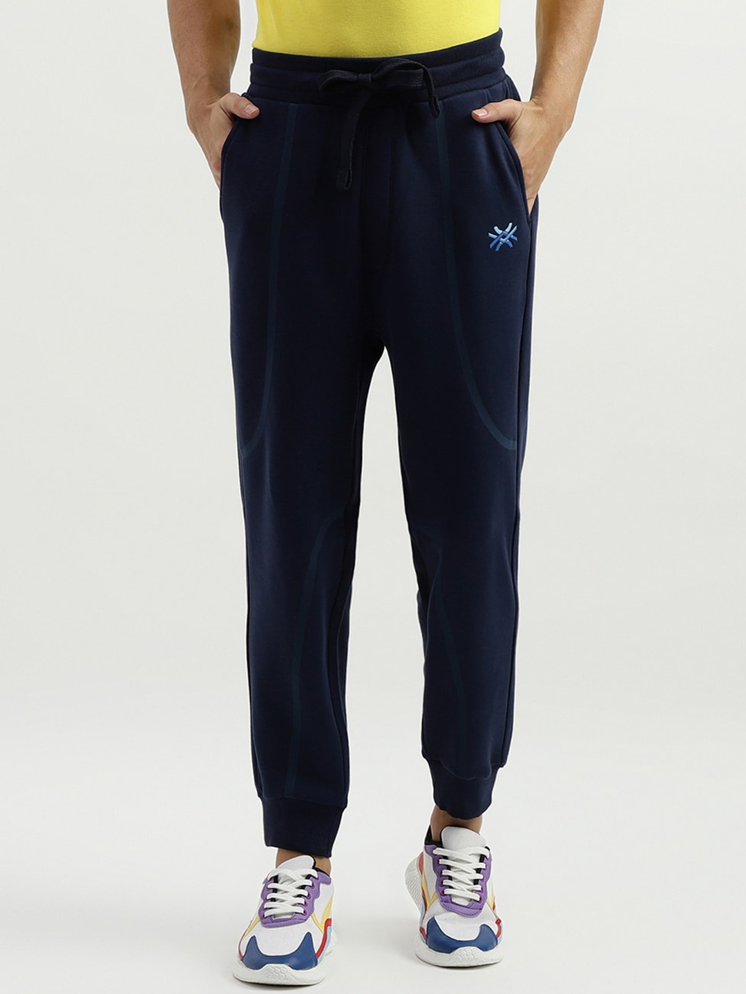 United Colors of Benetton Men Joggers Trousers, Blue