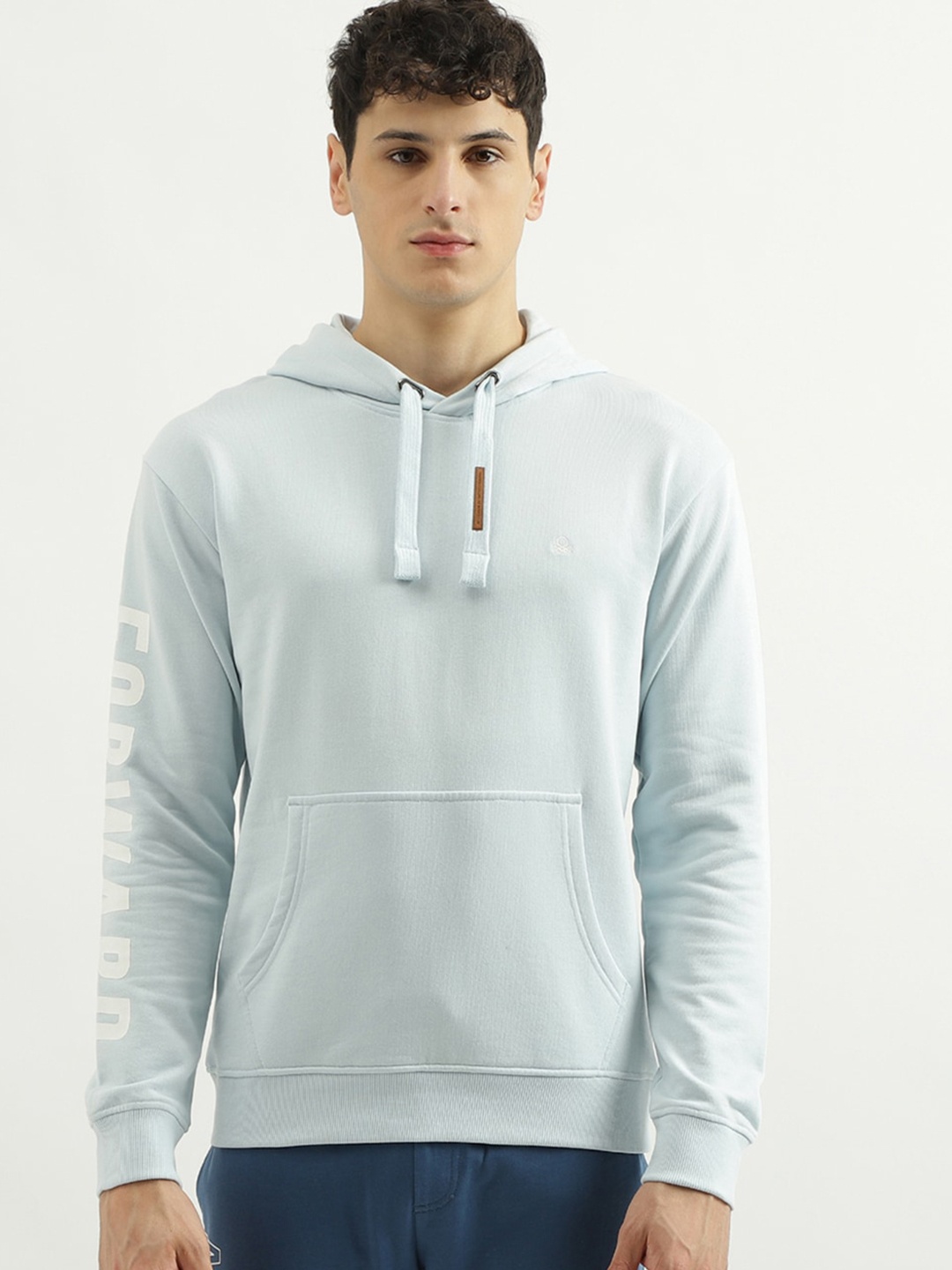 

United Colors of Benetton Hooded Pullover Sweatshirt, Blue