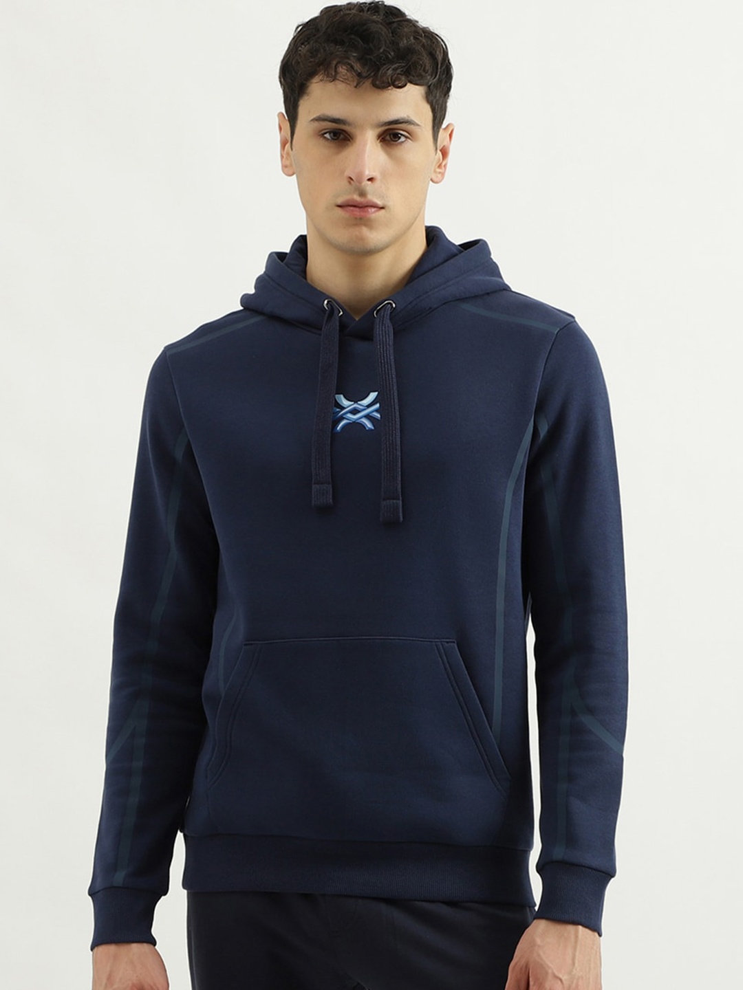 

United Colors of Benetton Hooded Pullover Sweatshirt, Blue