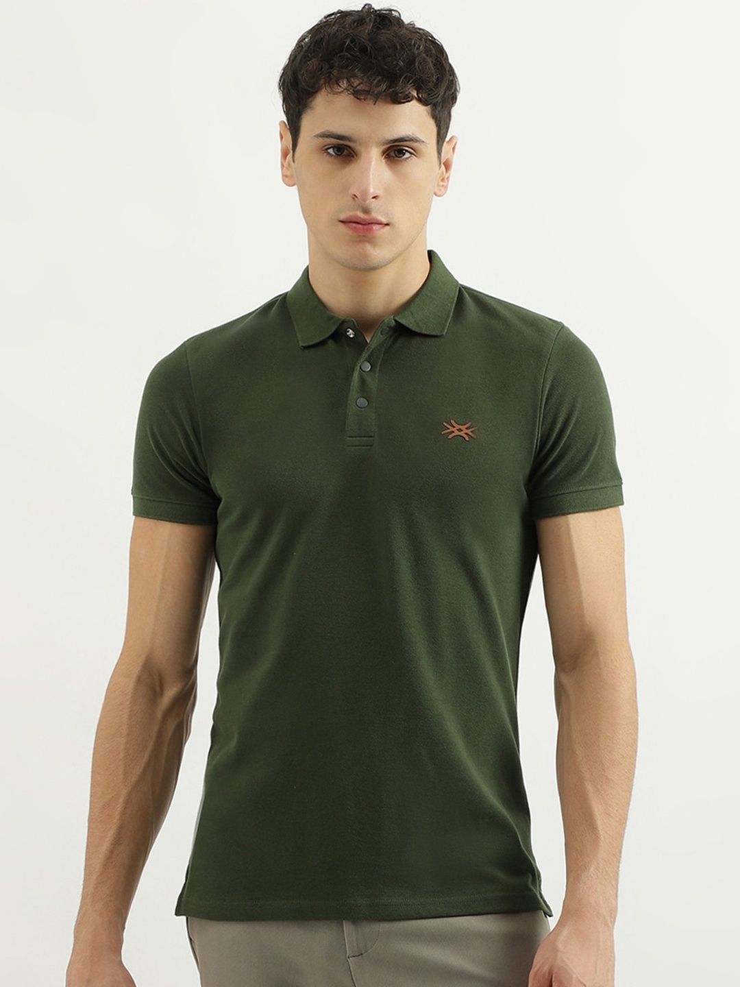 

United Colors of Benetton Polo Collar Pure Cotton T-shirt, Green