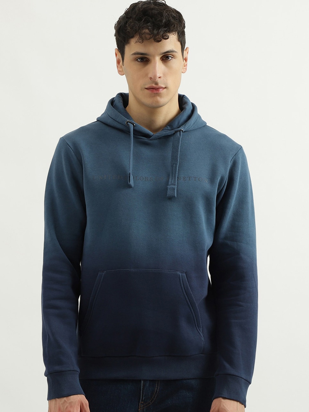 

United Colors of Benetton Hooded Pullover Sweatshirt, Blue
