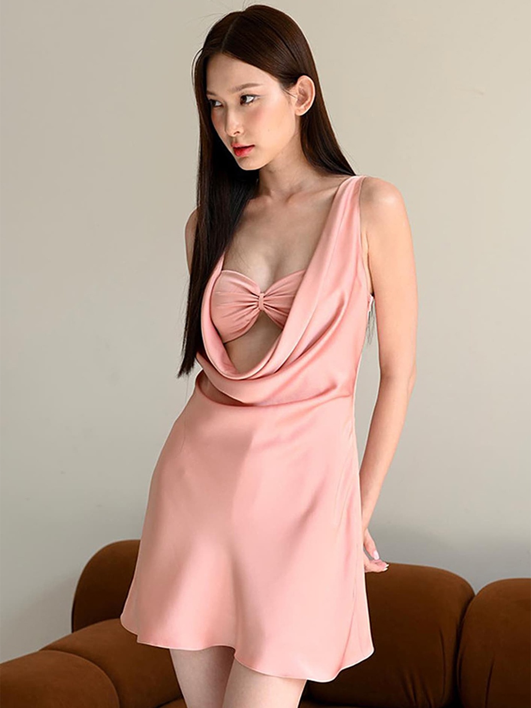 LULU & SKY Sweetheart Neck Sleeveless A-Line Mini Dress, Pink