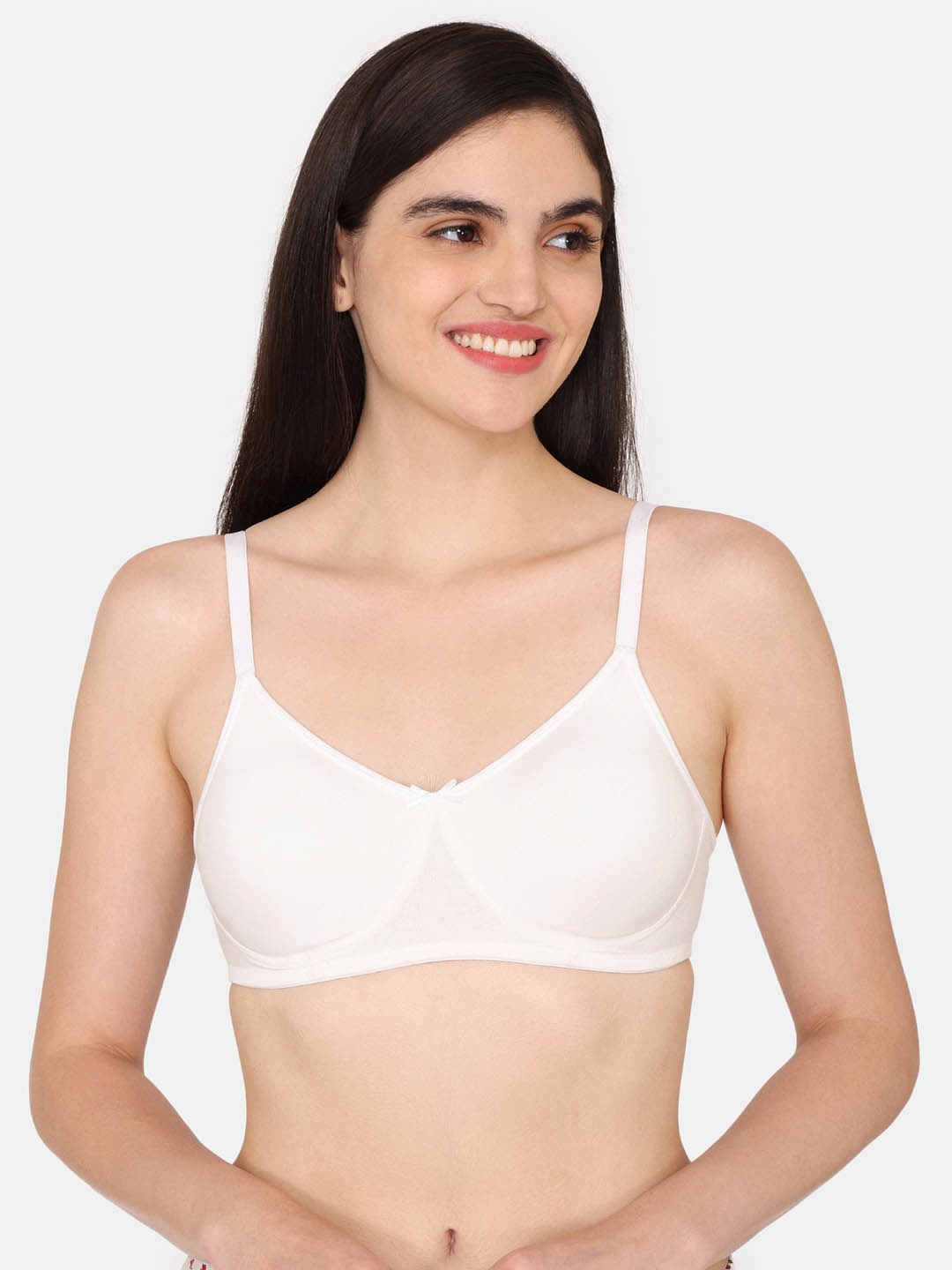 Rosaline by Zivame Full Coverage Non Padded Everyday Bra With All Day Comfort, White