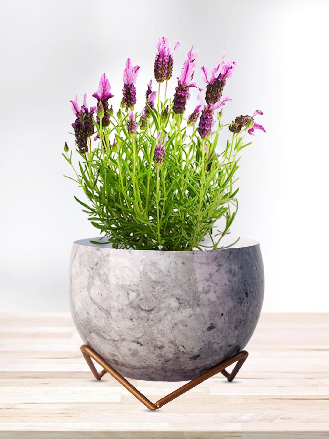 

Peng Essentials Reva 2 Pieces Grey Metal Planters