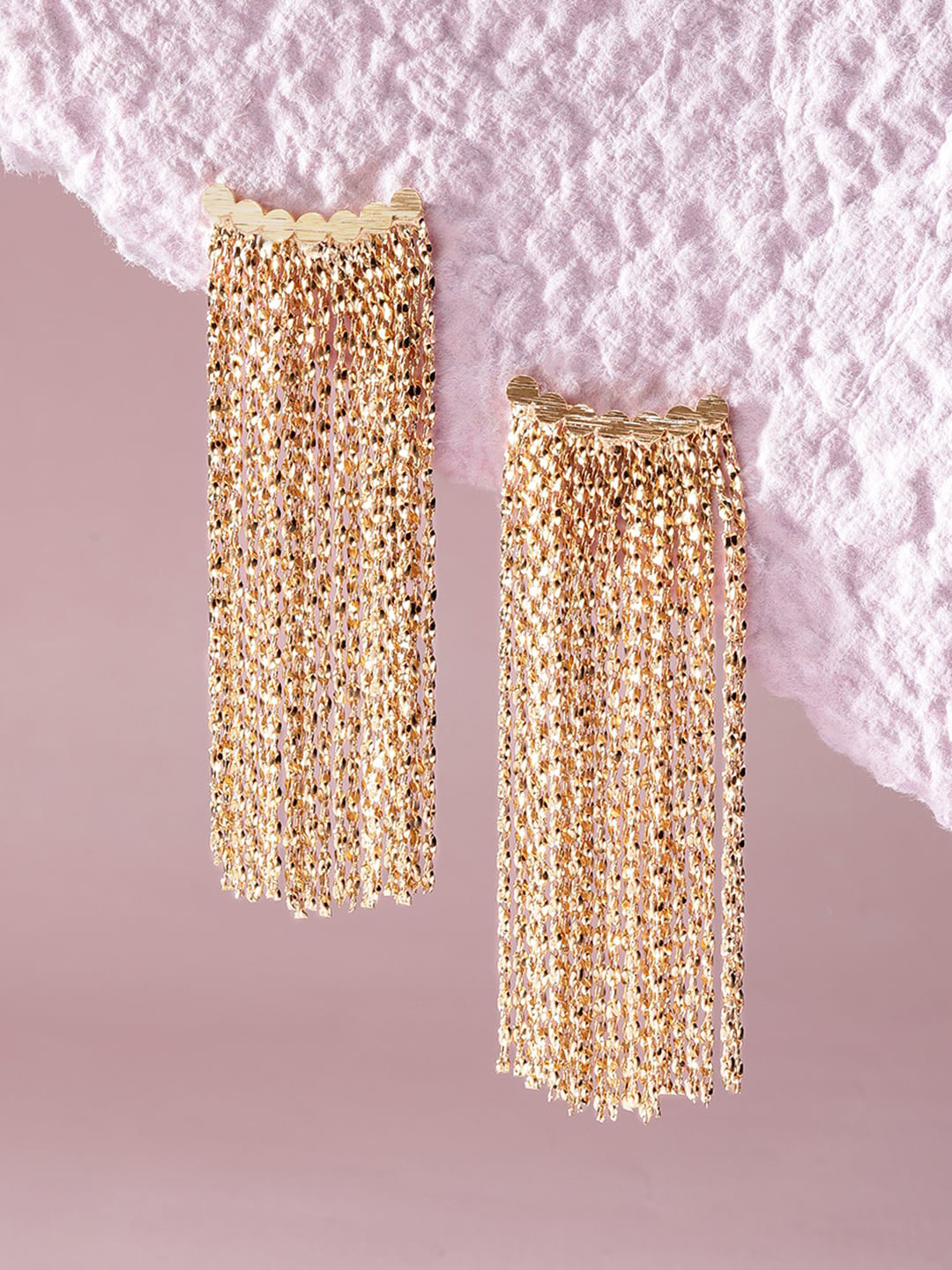 

TOKYO TALKIES X rubans FASHION ACCESSORIES Gold Plated Tasselled Drop Earrings