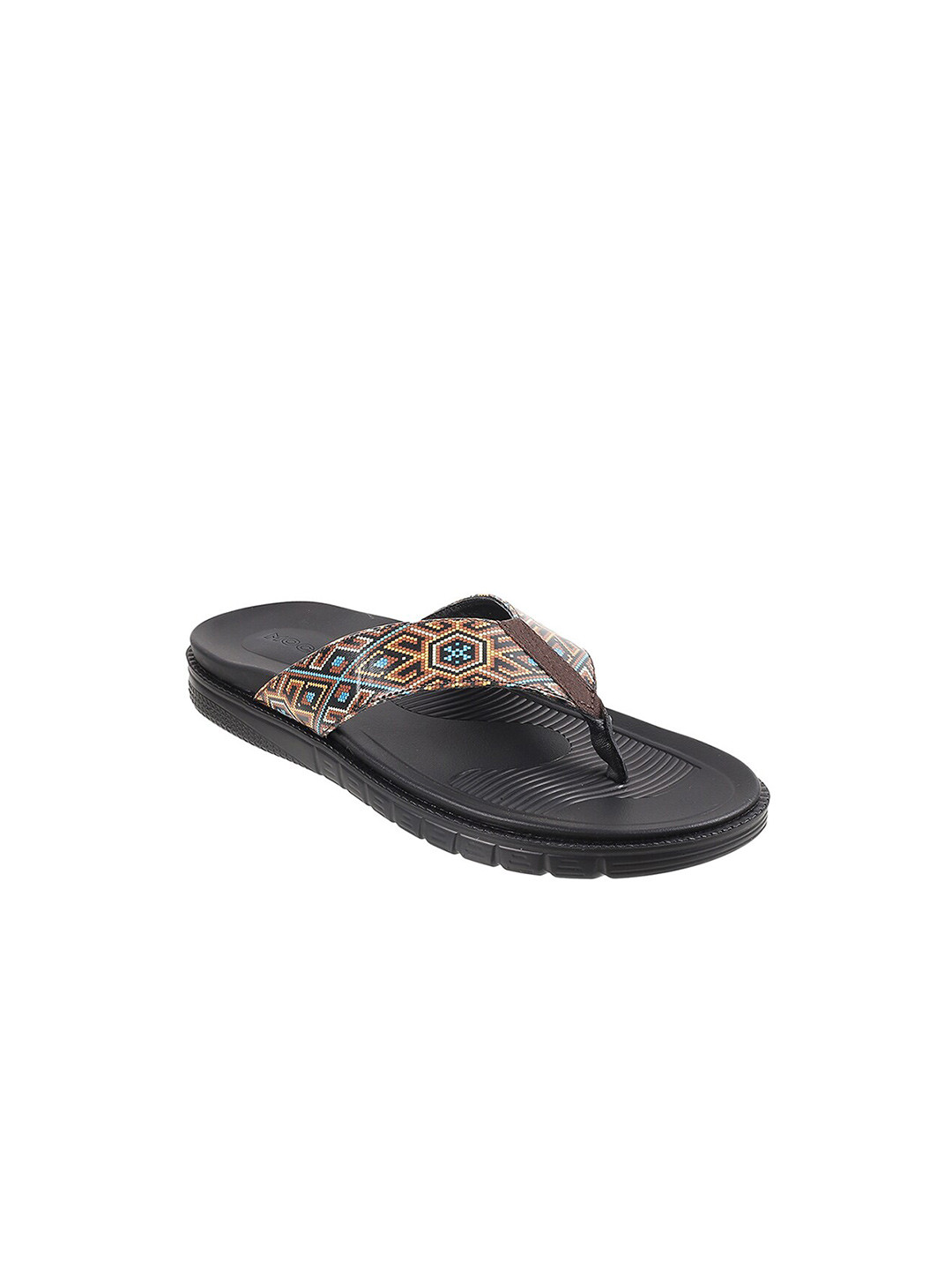 

Mochi Men Printed Comfort Sandals, Brown