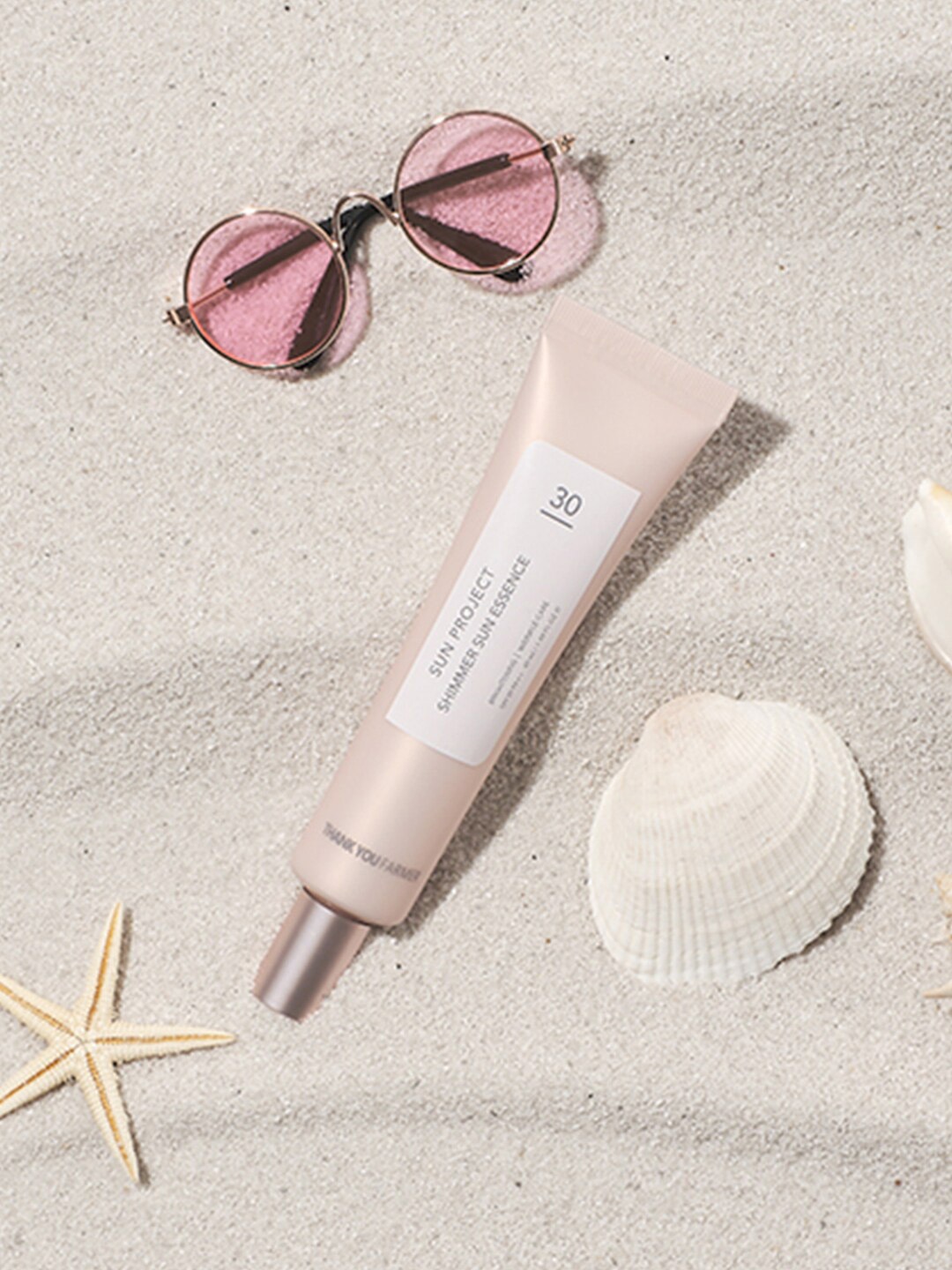 

Thank You Farmer Sun Project SPF 30 PA++ Shimmer Sun Essence Sunscreen - 40ml, Pink