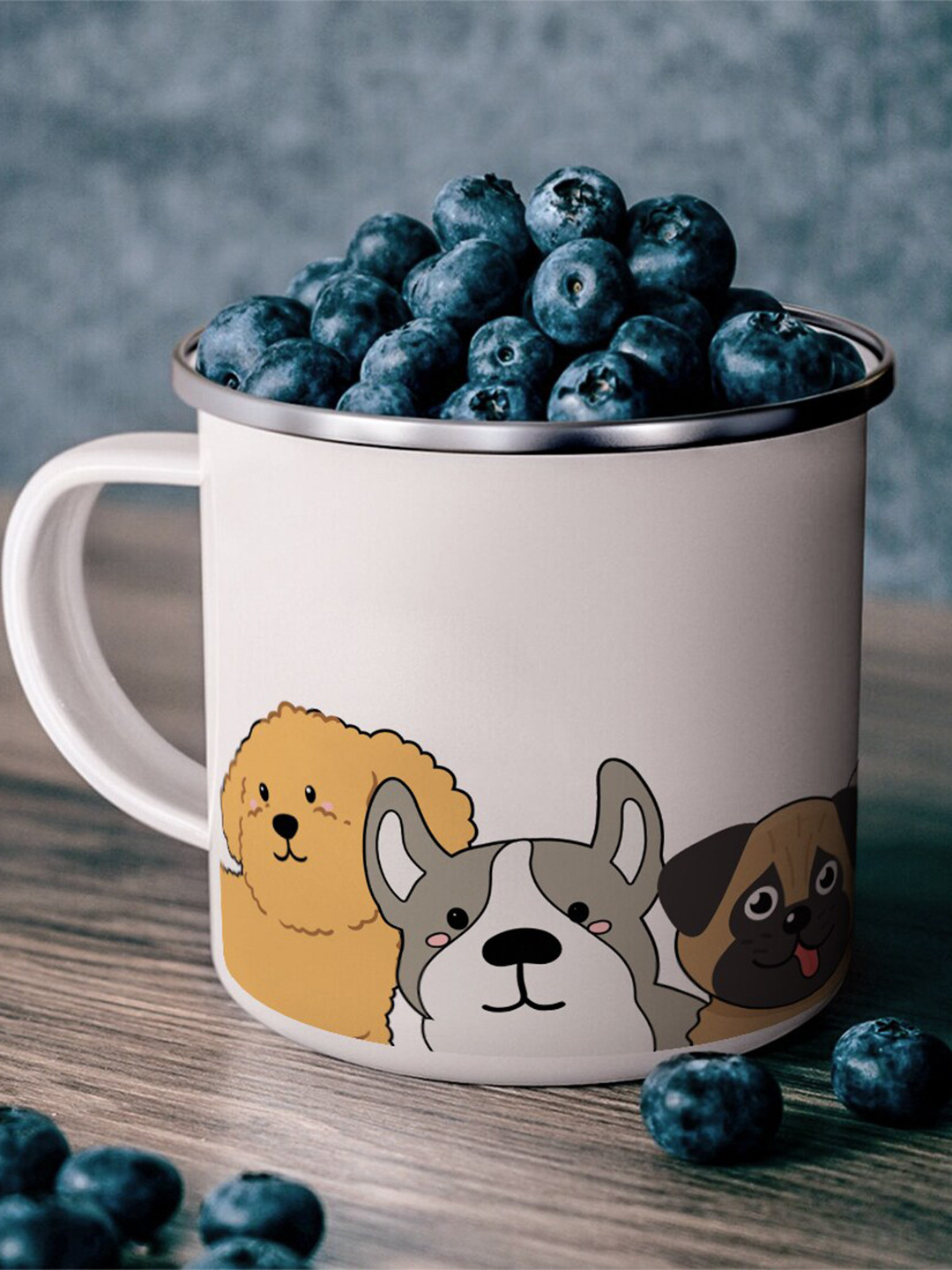 

Gathari White & Yellow Printed Stainless Steel Glossy Mug 300ml