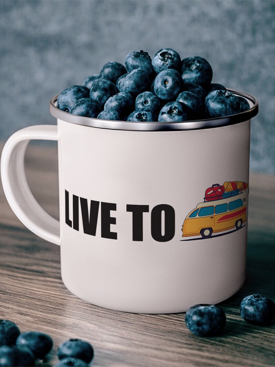 

Gathari White & Black Printed Stainless Steel Glossy Mug 300ml