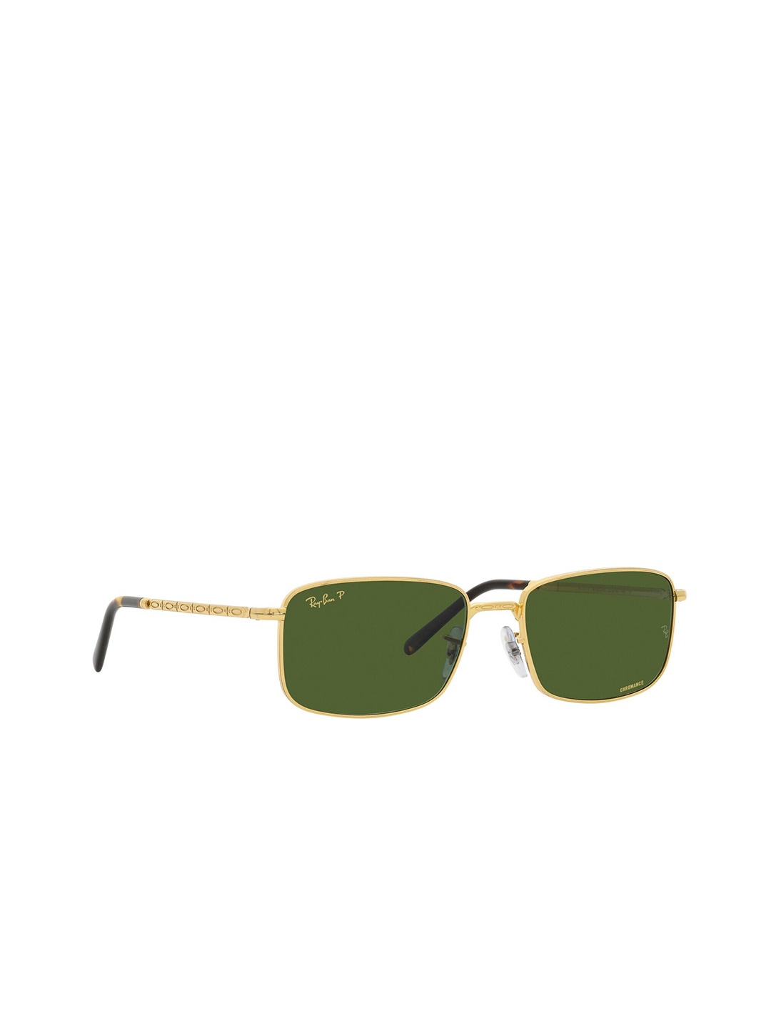 RAY-BAN Unisex Polarized Green Lens Rectangle Sunglasses - 0RB37179196P157