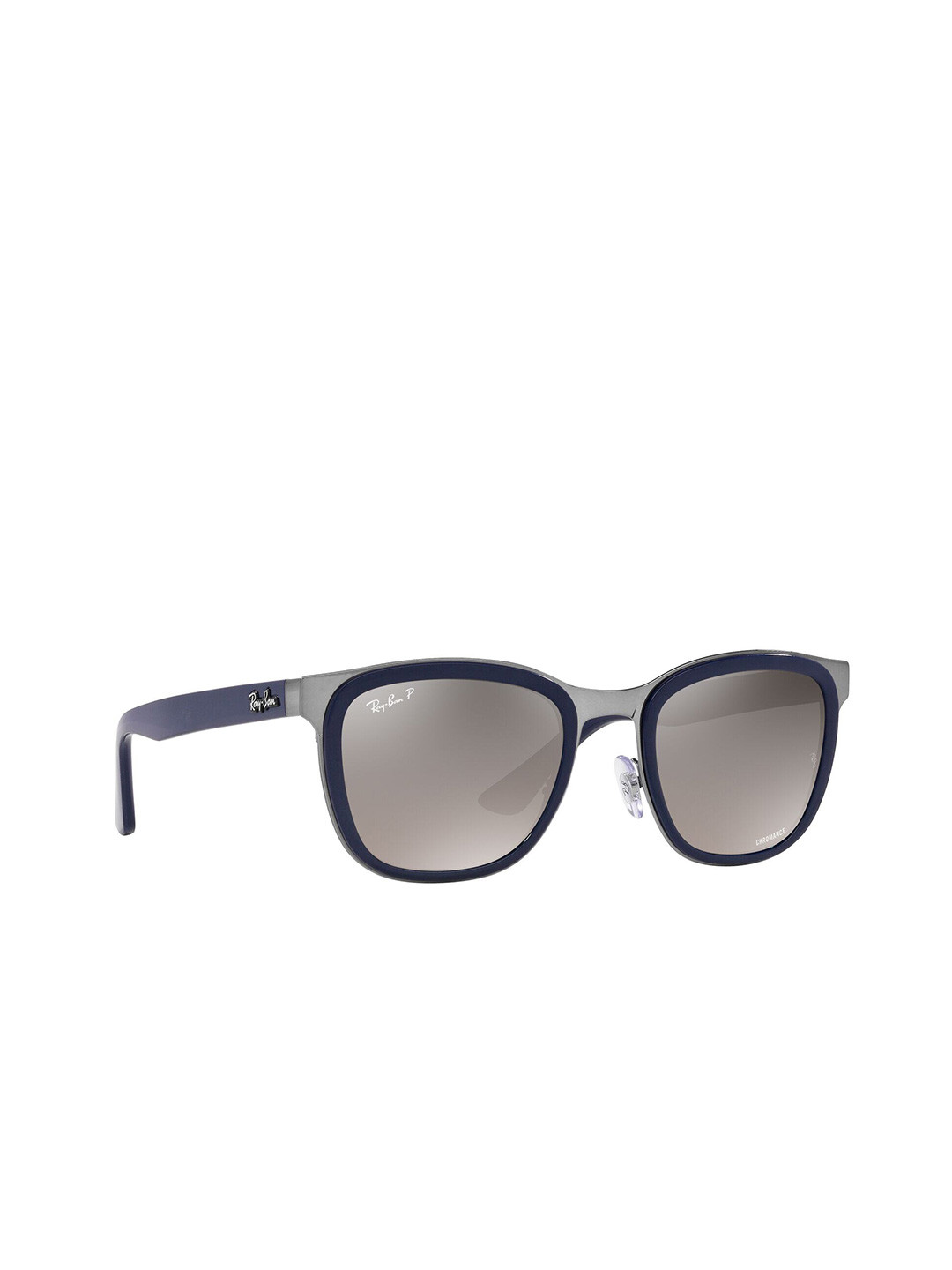 

Ray-Ban Unisex Polarized Silver Lens Square Sunglasses - 0RB3709004/5J53, Grey