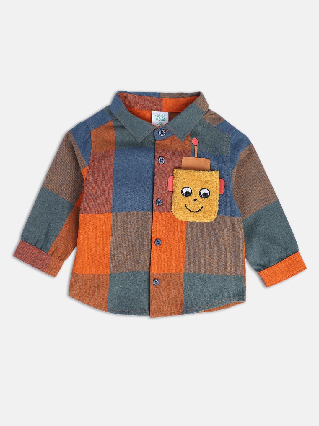 

MINI KLUB Infants Boys Checked Pure Cotton Casual Shirt, Green