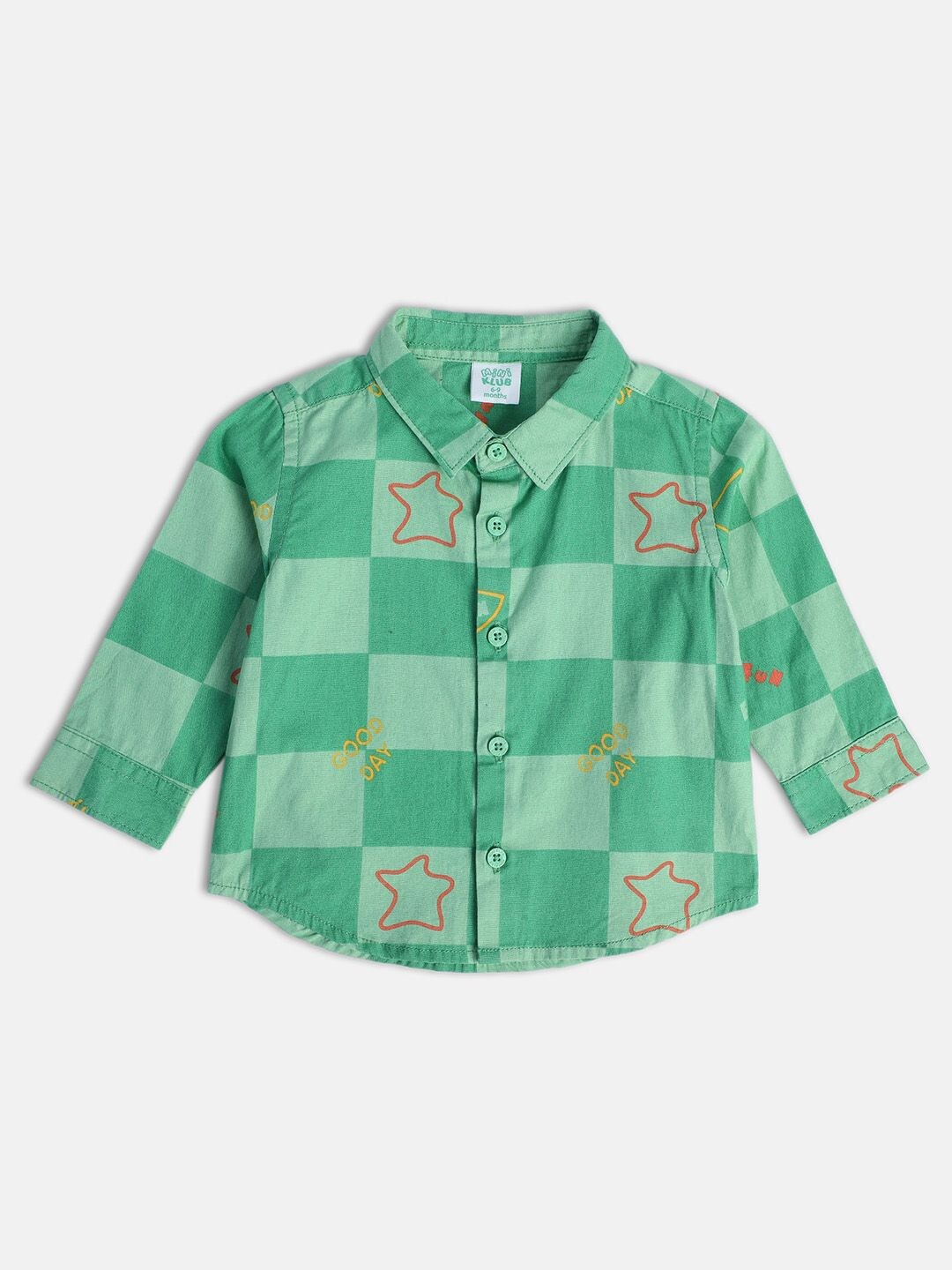 

MINI KLUB Infants Boys Checked Pure Cotton Casual Shirt, Green