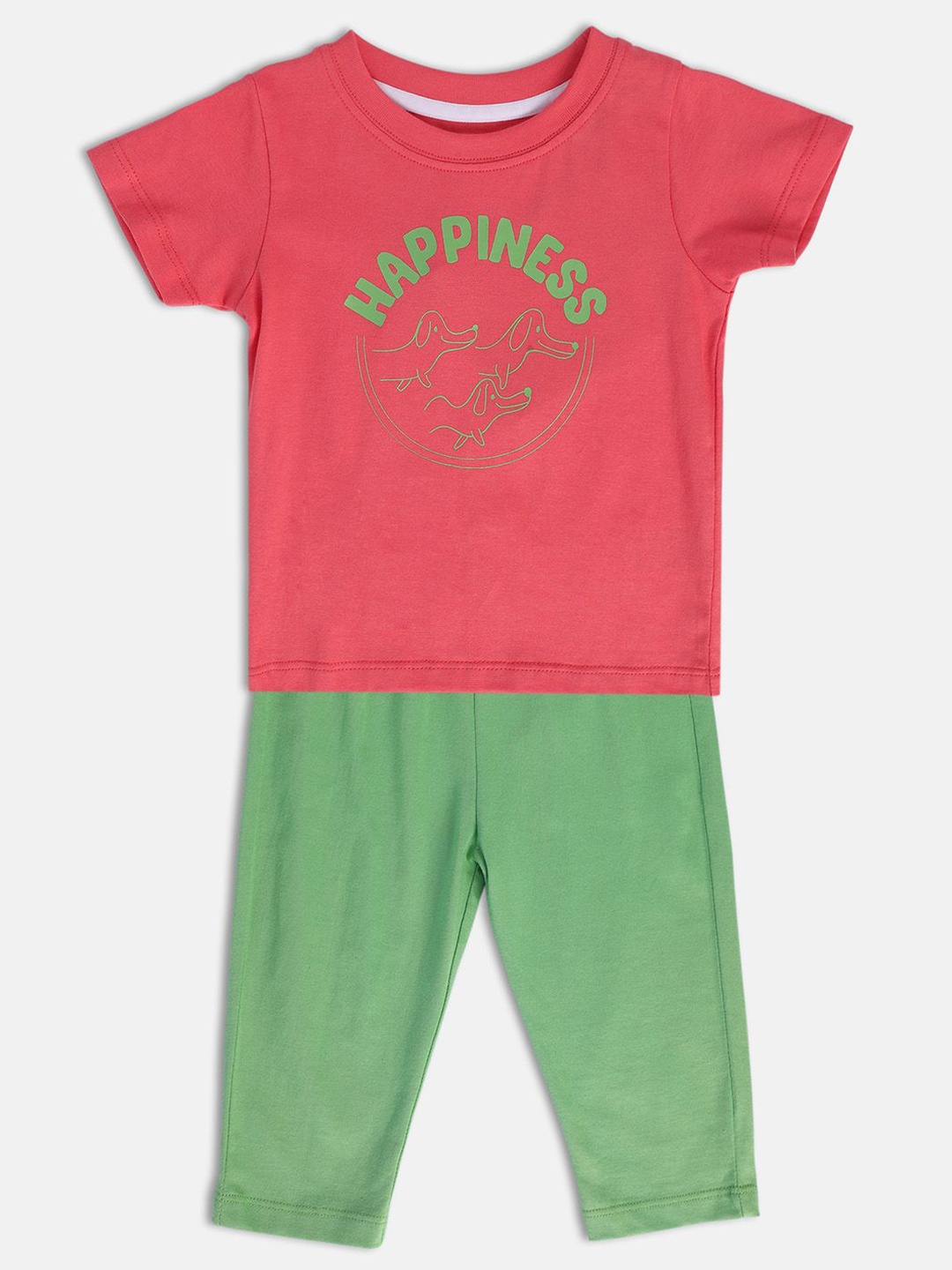 MINI KLUB Boys Printed T-shirt with Trousers, Orange