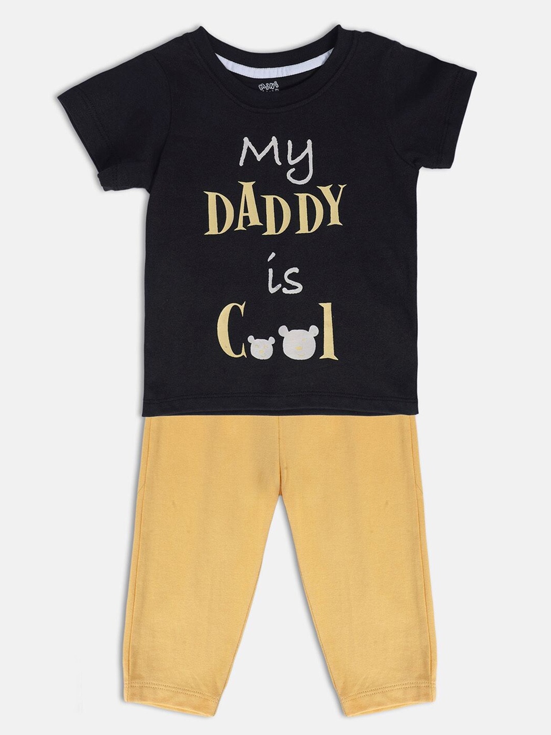 

MINI KLUB Boys Printed T-shirt with Trousers, Black