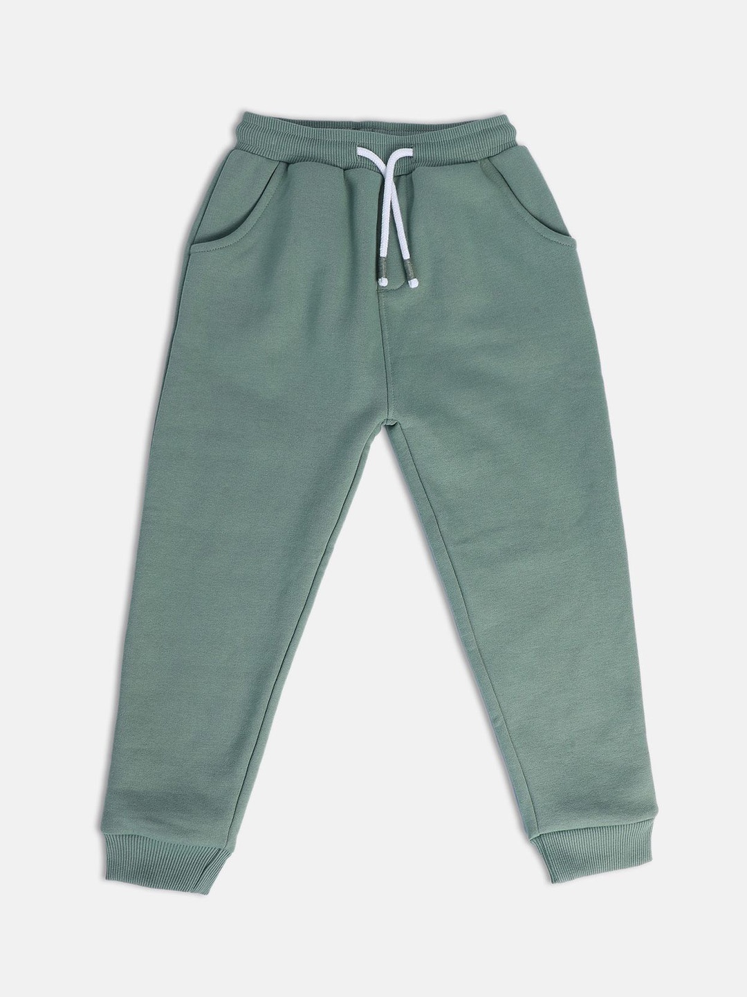 

MINI KLUB Boys Easy Wash Cotton Joggers Trousers, Green