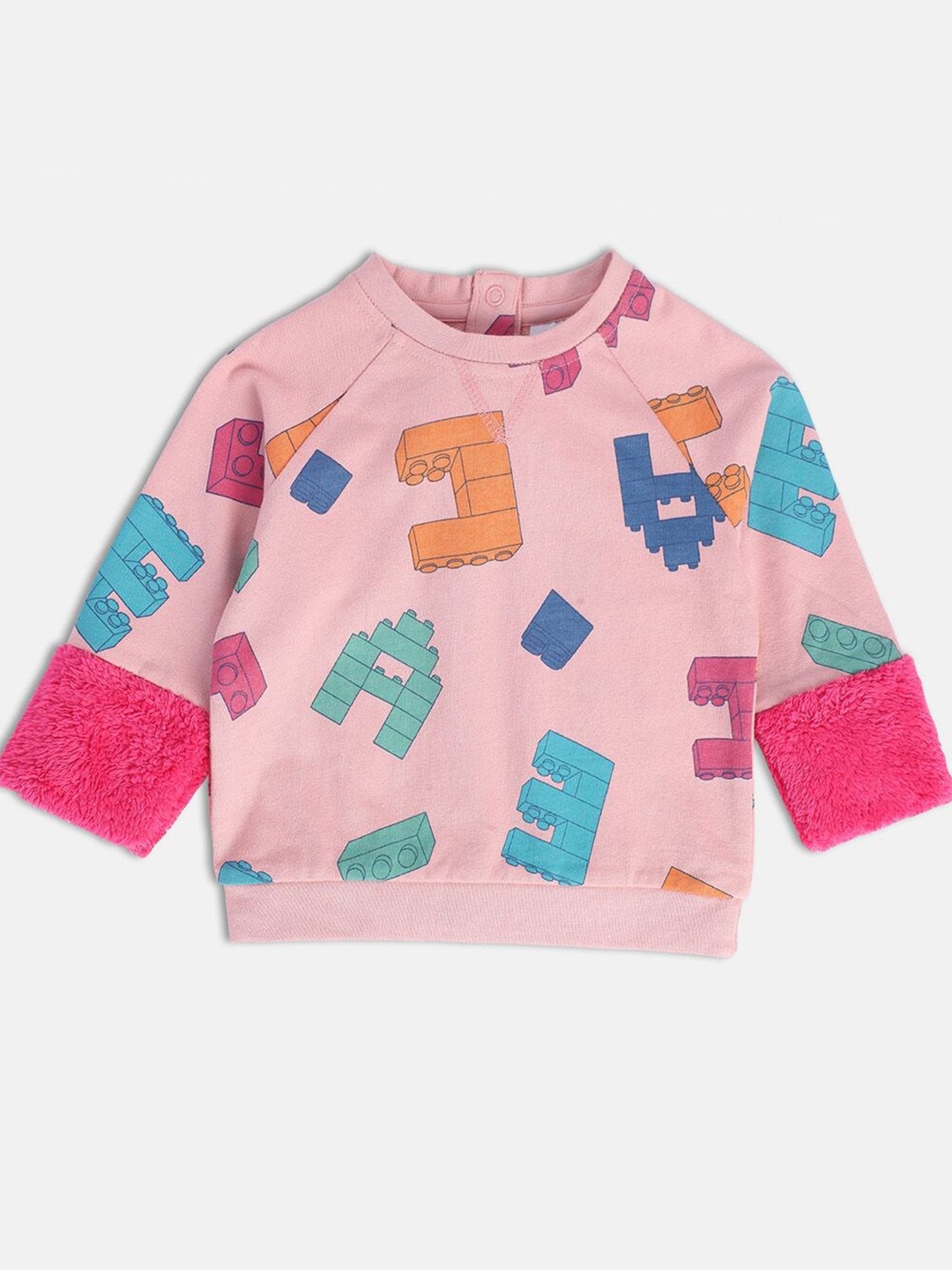 

MINI KLUB Infant Girls Graphic Printed Sweatshirt, Pink