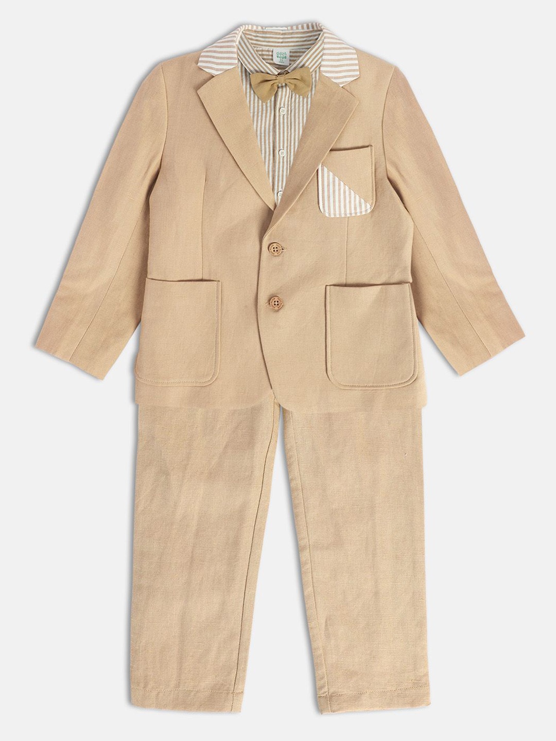

MINI KLUB Boys Shirt With Trousers And Blazer, Brown