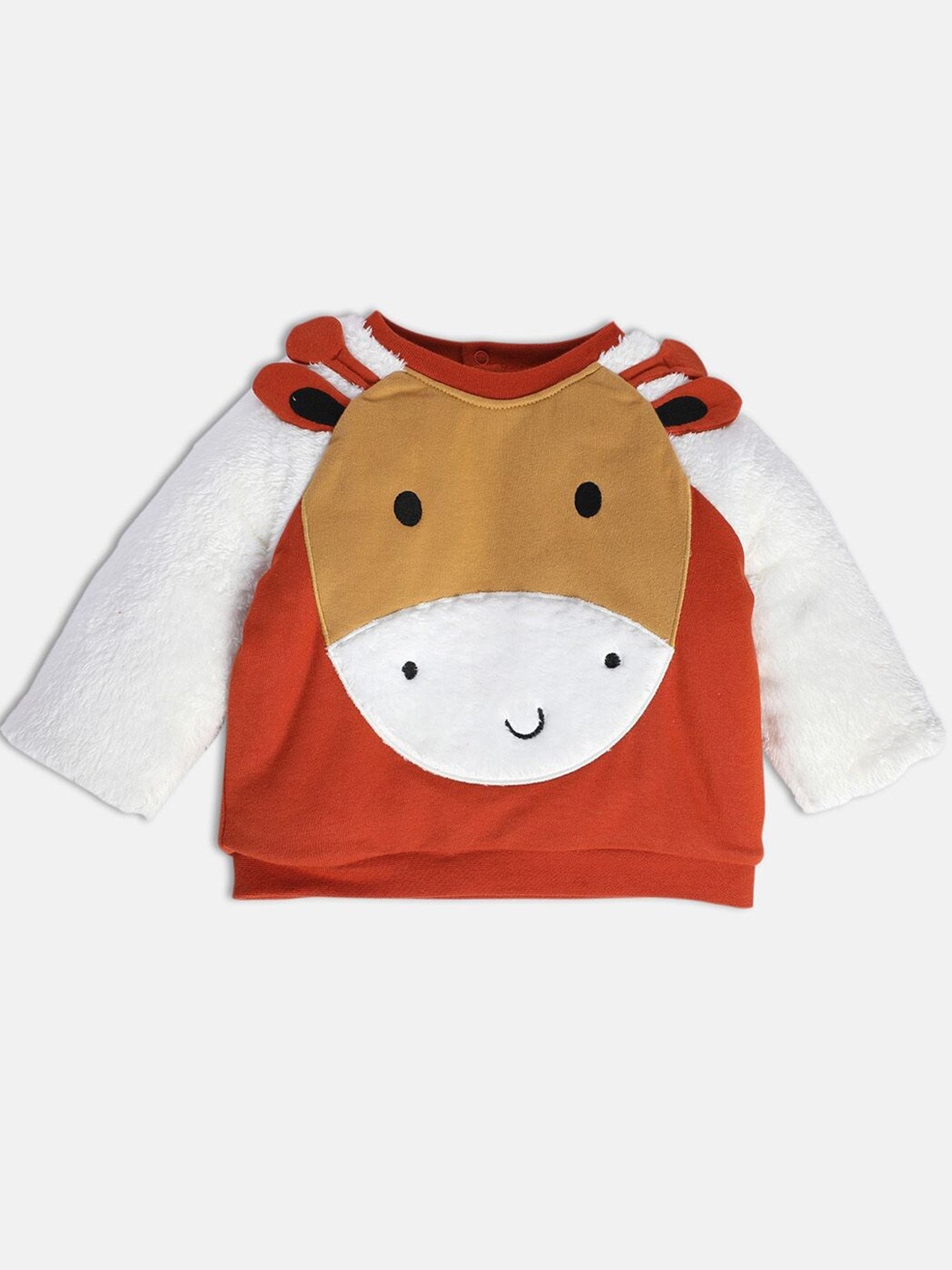 

MINI KLUB Infant Boys Self Design Pure Cotton Sweatshirt, Red