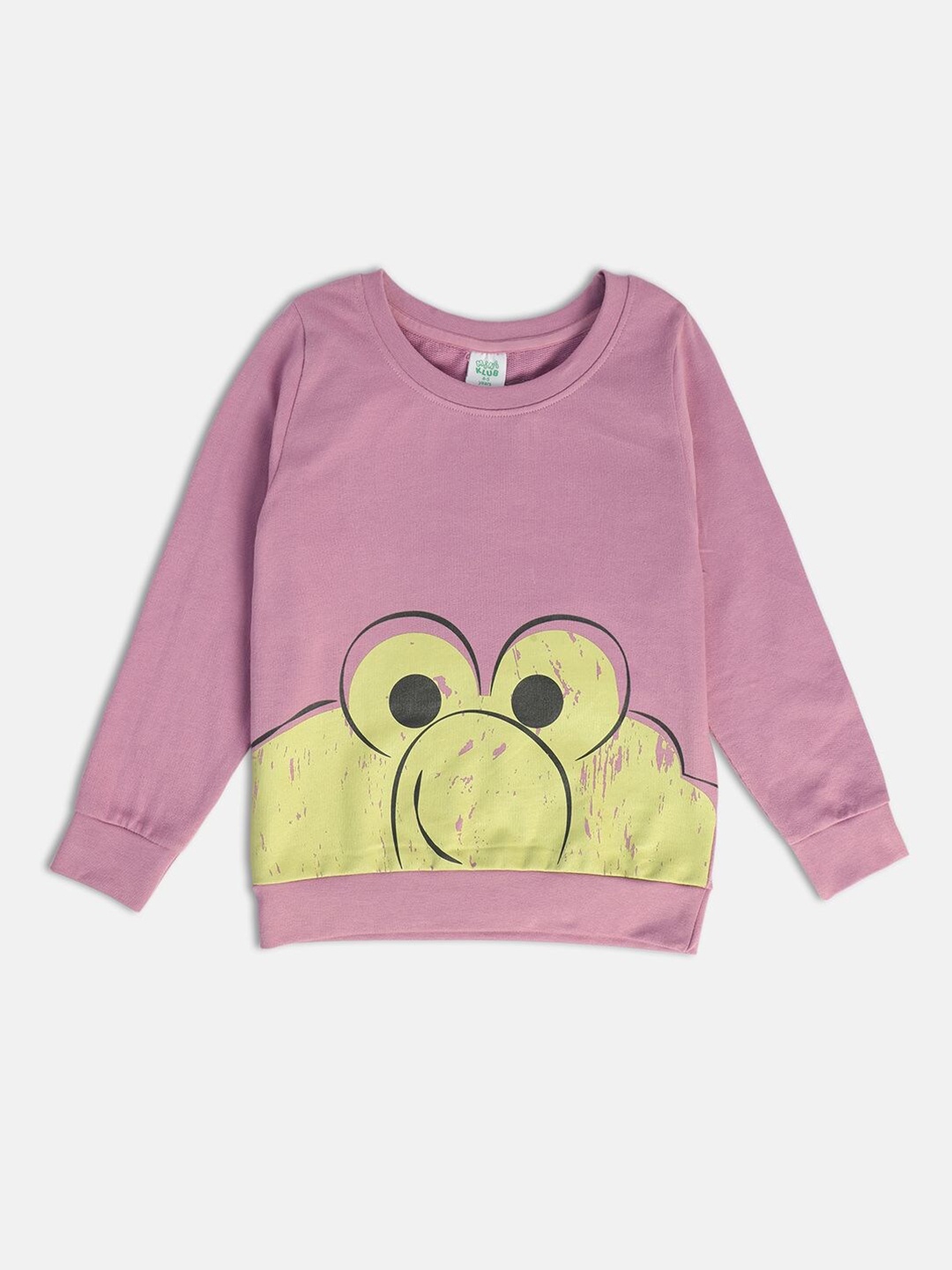 

MINI KLUB Girls Graphic Printed Sweatshirt, Purple