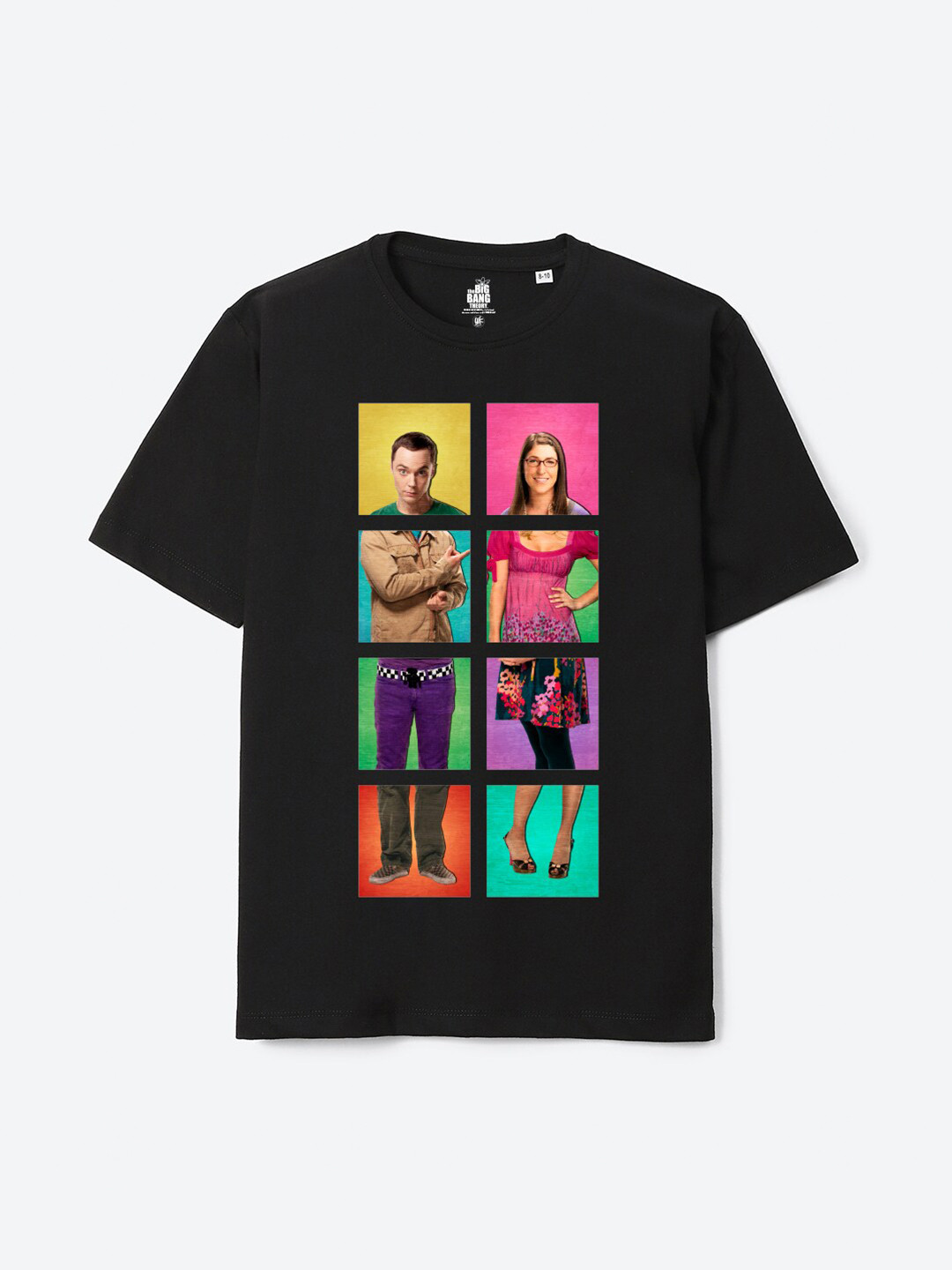 

YK Warner Bros Kids Graphic Printed Oversized Pure Cotton T-Shirt, Black