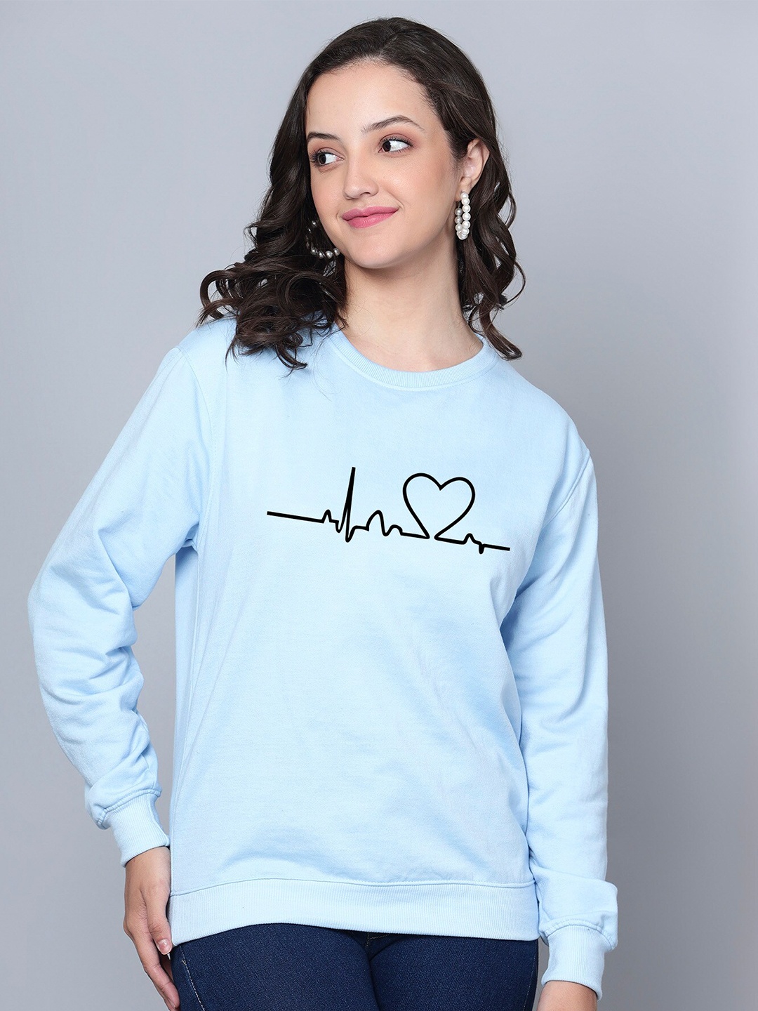 

Fashion And Youth Printed Cotton Sweatshirt, Blue