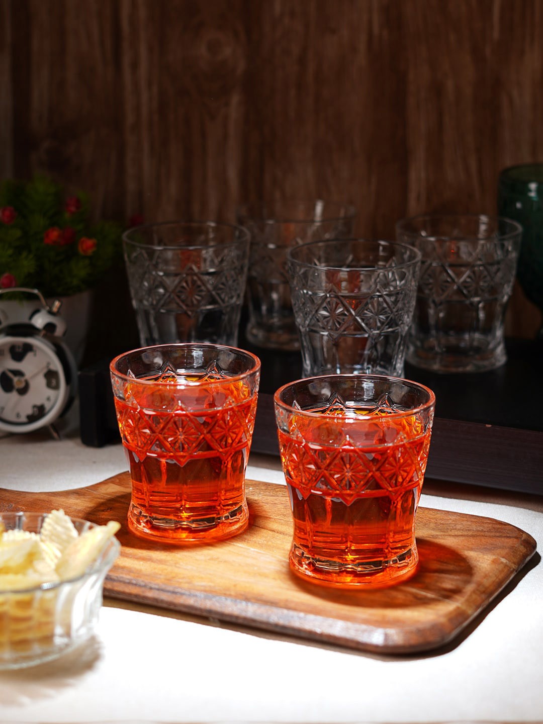 

ceradeco Transparent 6 Pieces Water Juice Glasses - 220 ml Each