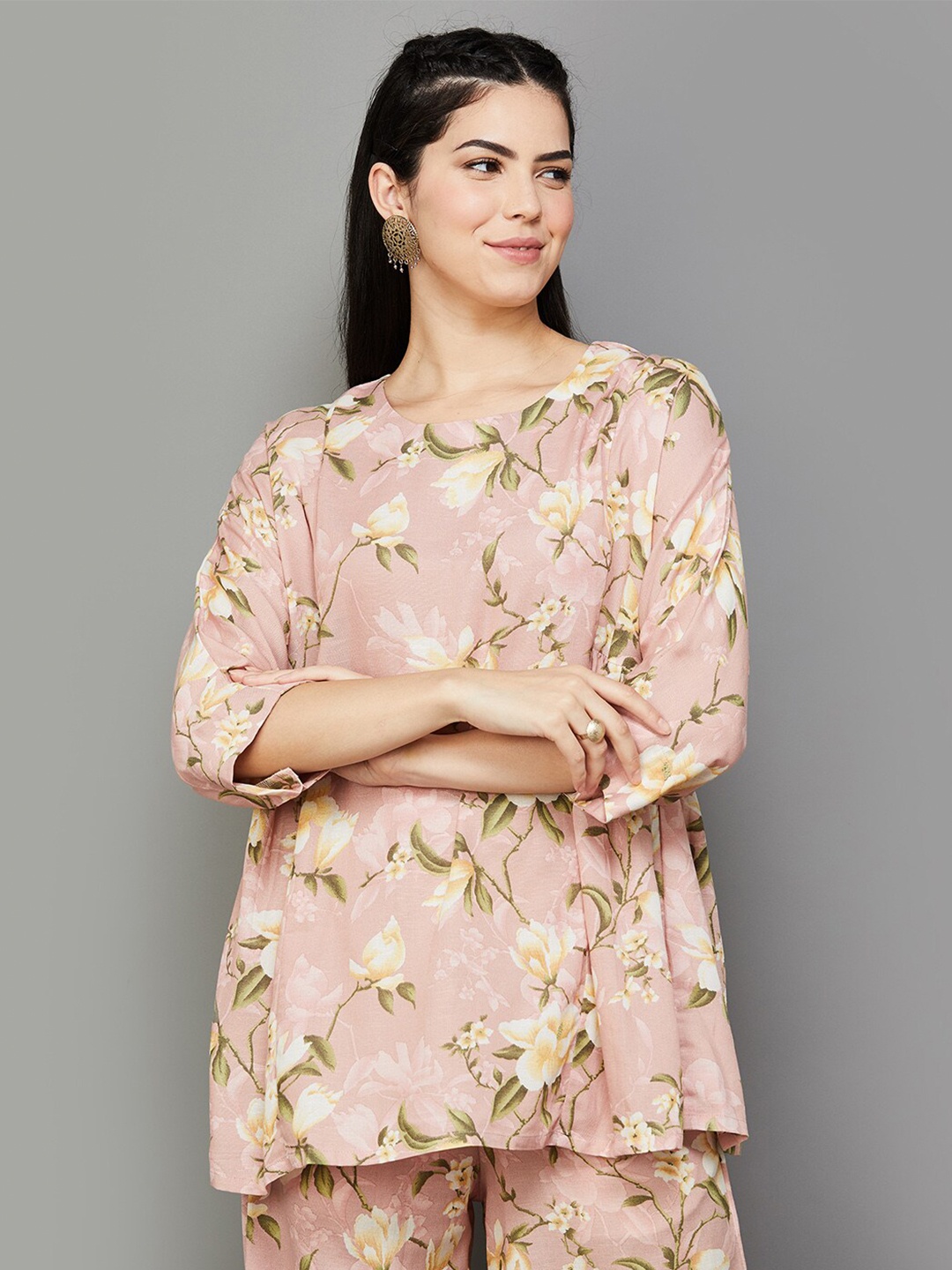 

Melange by Lifestyle Floral Printed Tunic, Pink