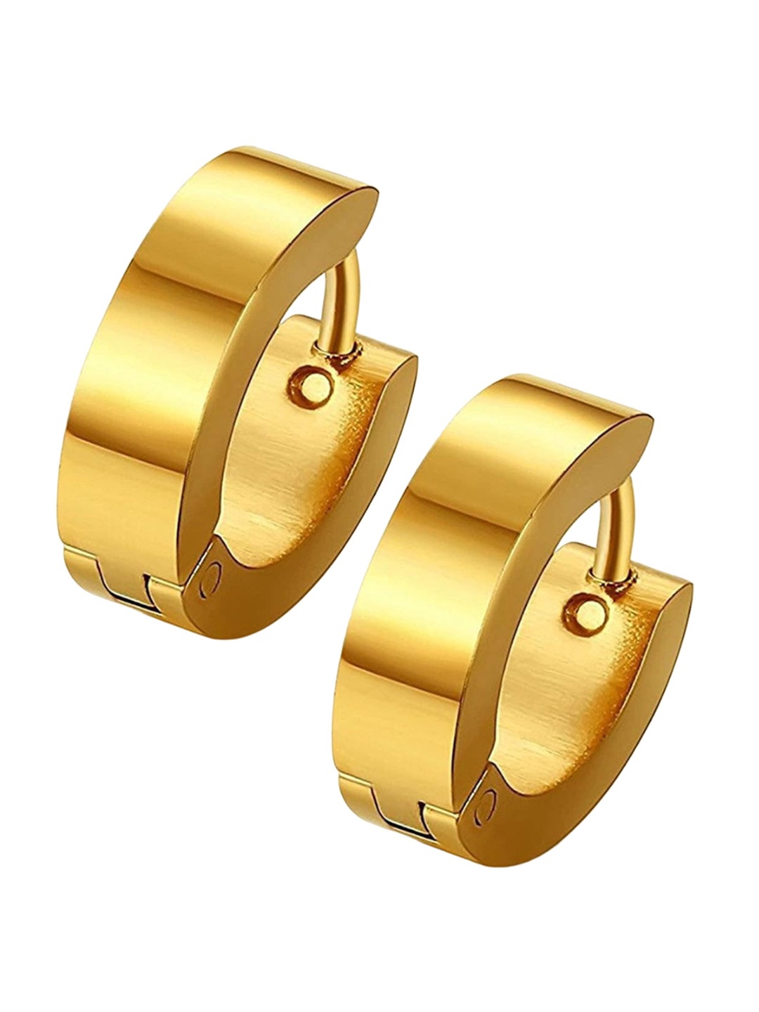 

KARISHMA KREATIONS Gold-Plated Stainless Steel Contemporary Hoop Earrings