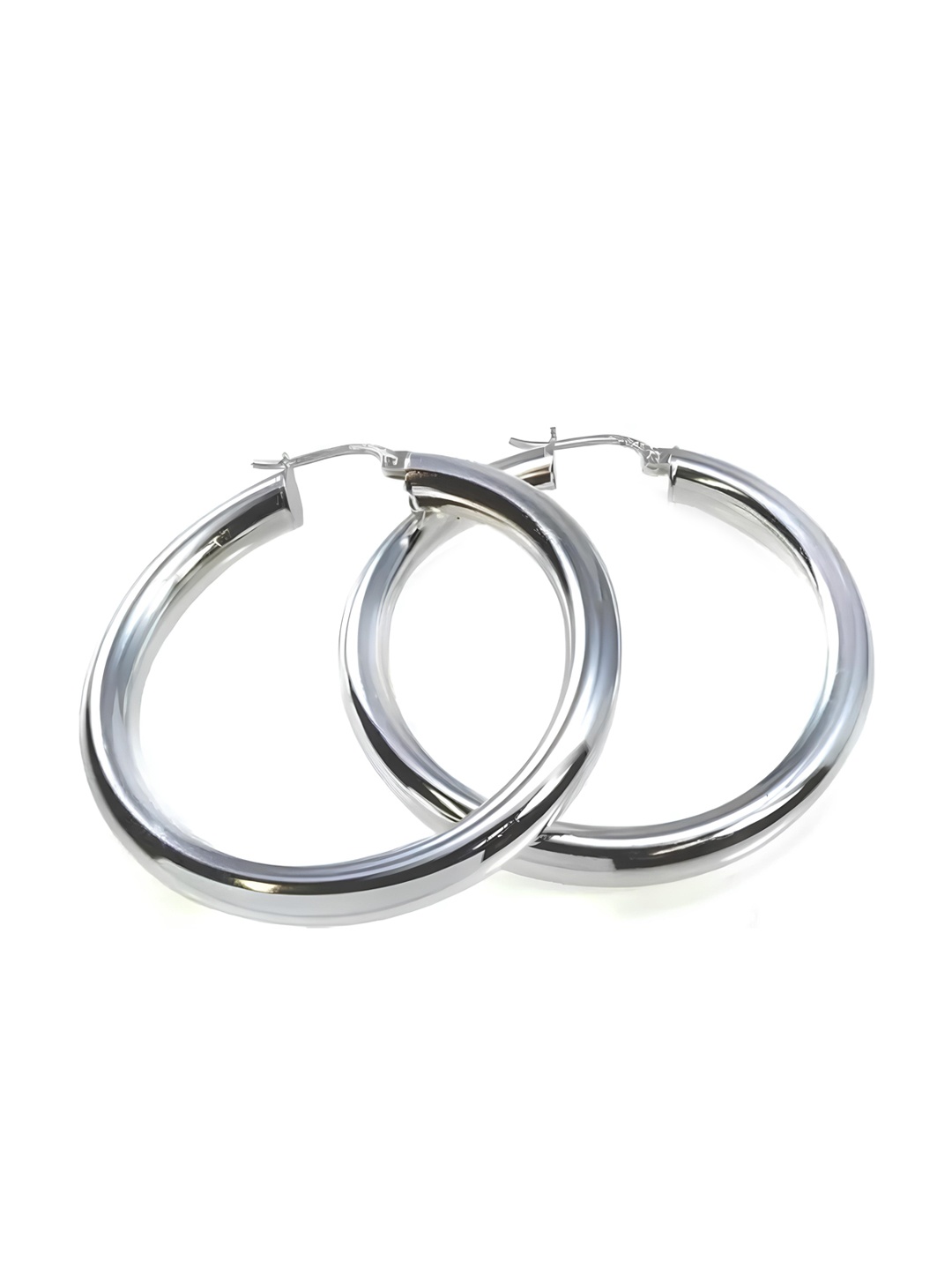 

KARISHMA KREATIONS Stainless Steel Contemporary Hoop Earrings, Silver