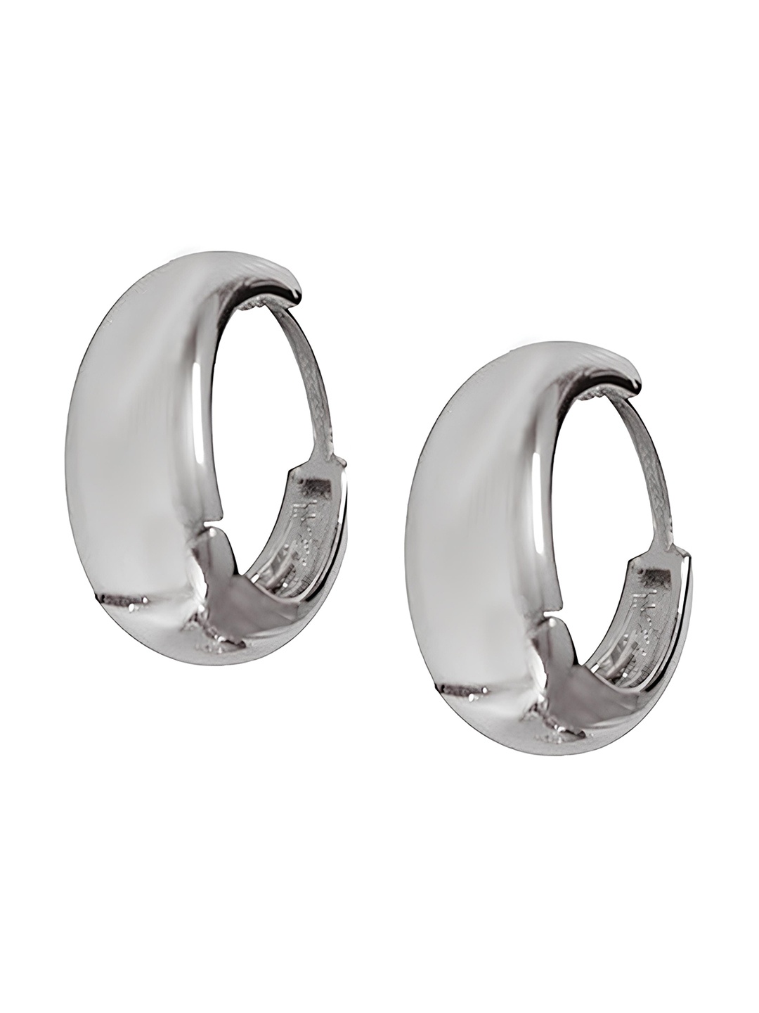 

KARISHMA KREATIONS Silver-Plated Contemporary Hoop Earrings